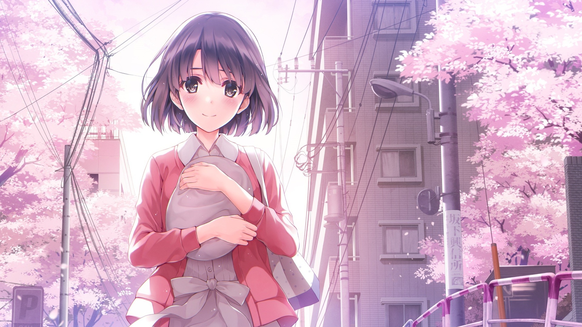 Anime Pink Clothing Saenai Heroine No Sodatekata Katou Megumi Misaki Kurehito Cherry Blossom Short H 1920x1080