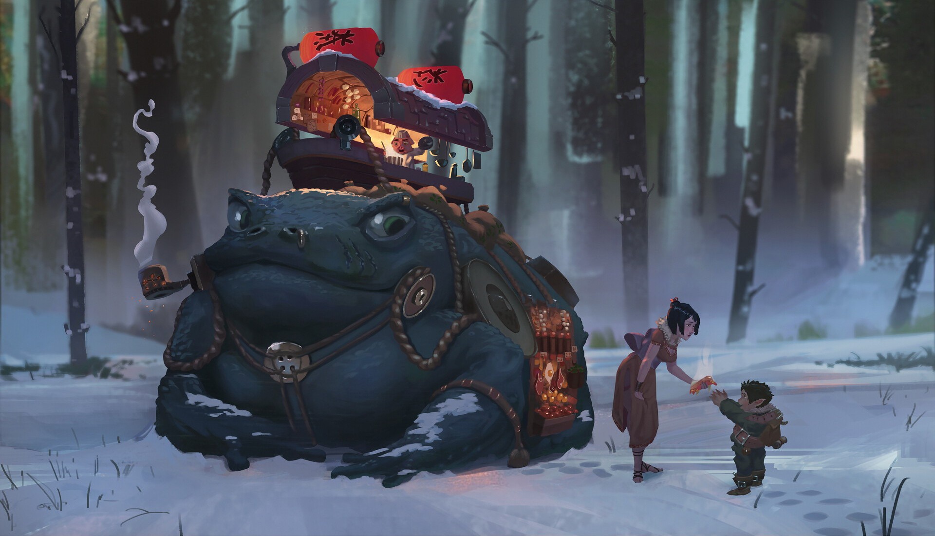 Child Forest People Toad Winter 1920x1100