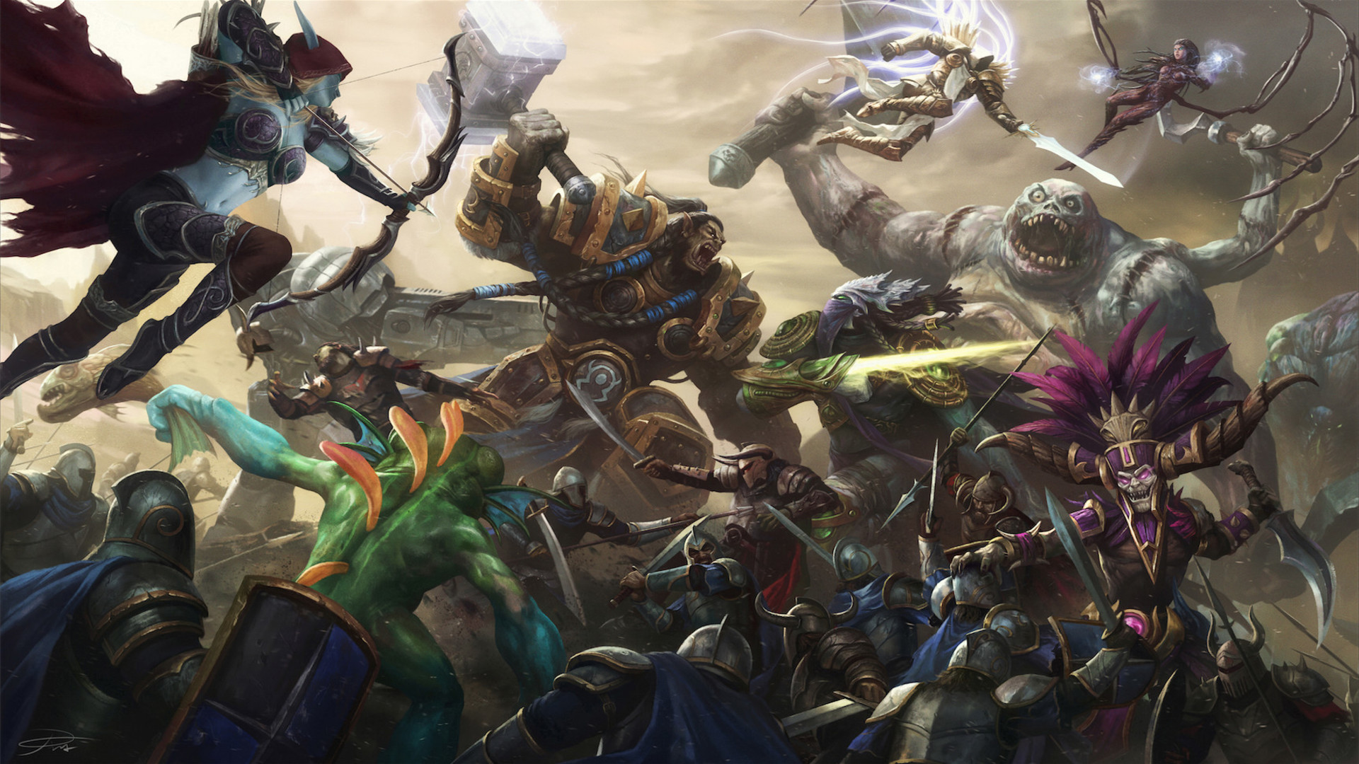Heroes Of The Storm Knight Sylvanas Windrunner Thrall World Of Warcraft Tyrael Diablo Iii 1920x1080