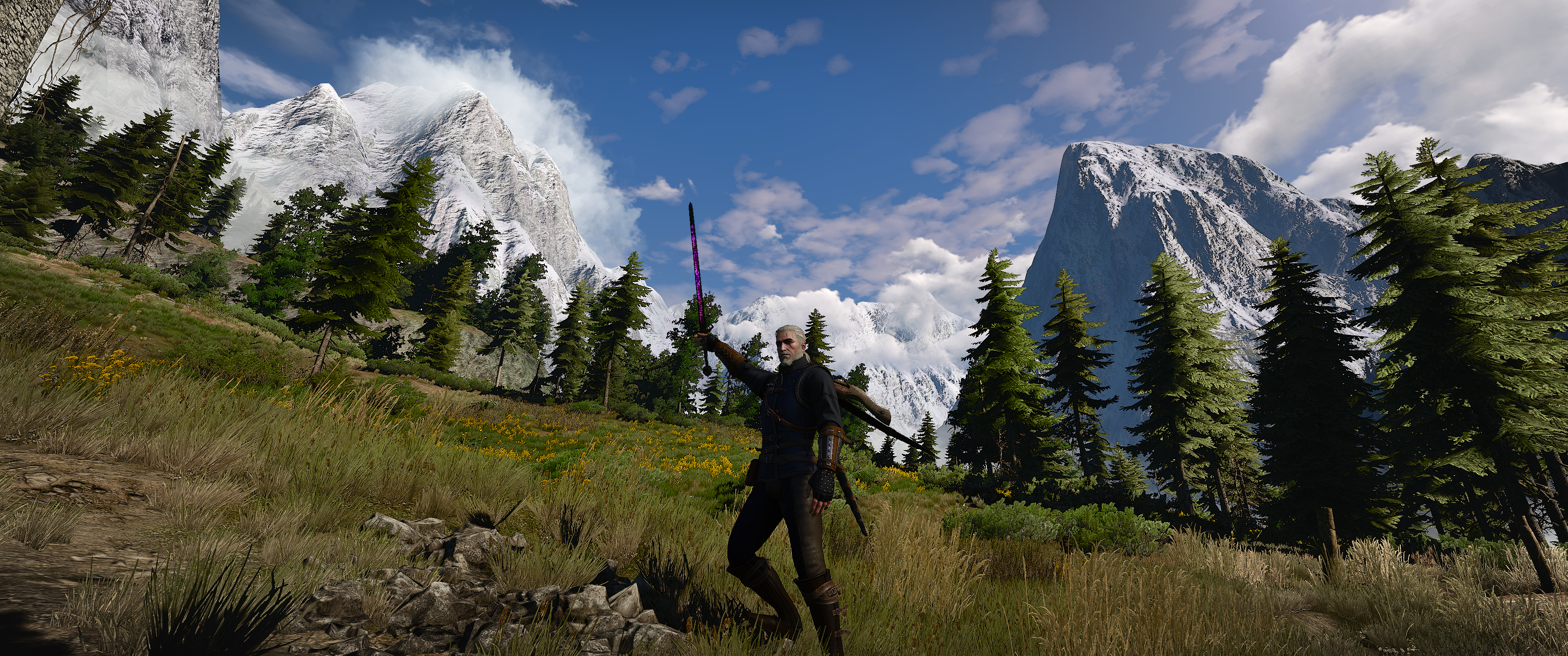 PC Gaming The Witcher The Witcher 3 Wild Hunt Landscape Cirilla Ciri Triss Merigold Geralt Of Rivia  3440x1440
