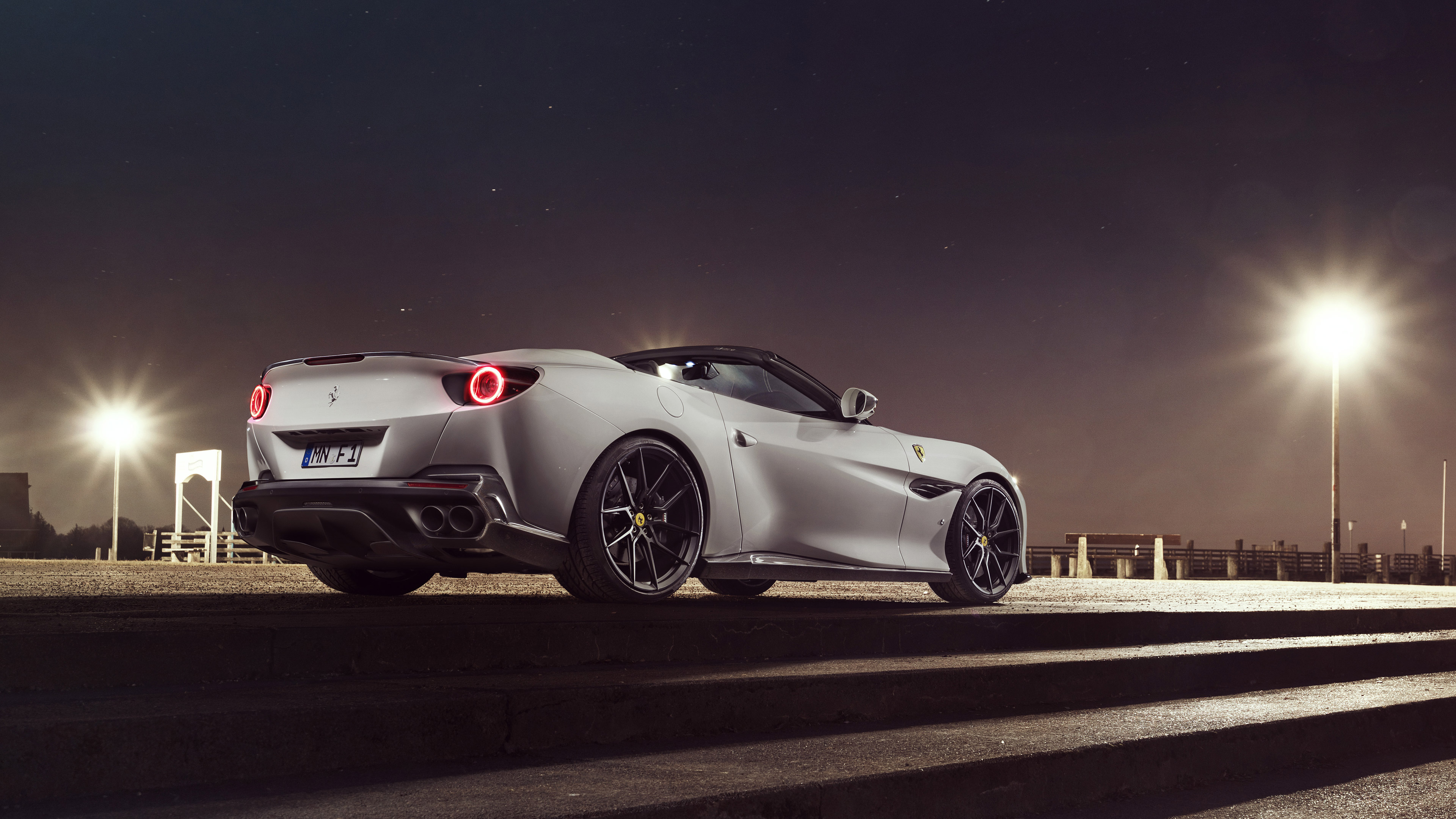 Car Convertible Grand Tourer Novitec Ferrari Portofino Silver Car Sport Car Supercar Tuning 3840x2160