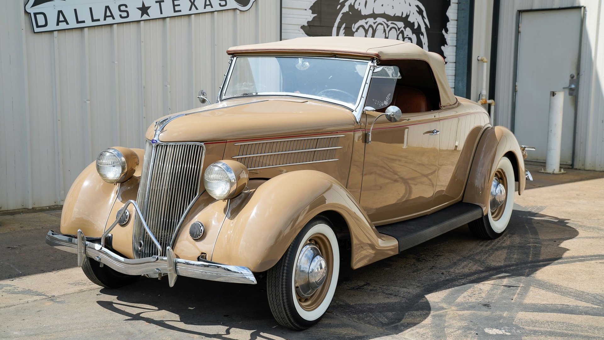 Beige Car Car Ford Roadster Old Car 1920x1080