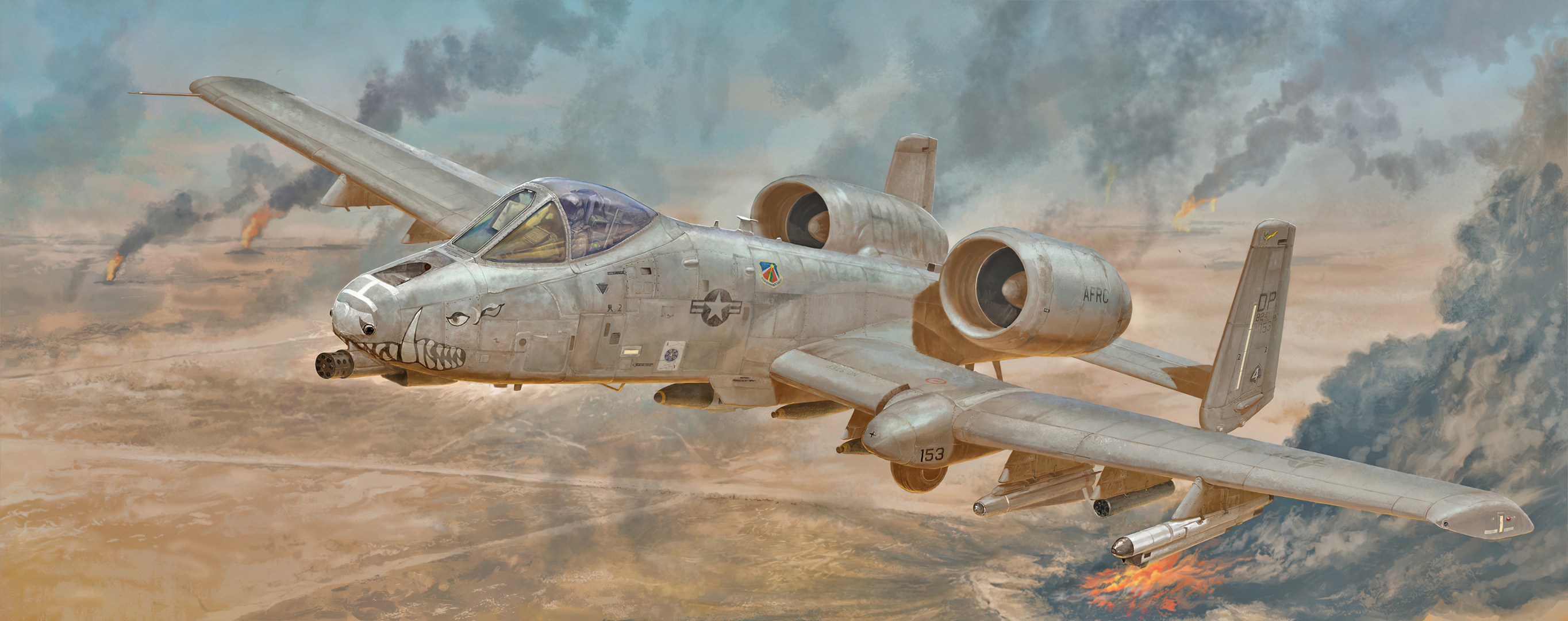 A 10 Thunderbolt Vehicle Aircraft Military Military Aircraft Artwork 2728x1080