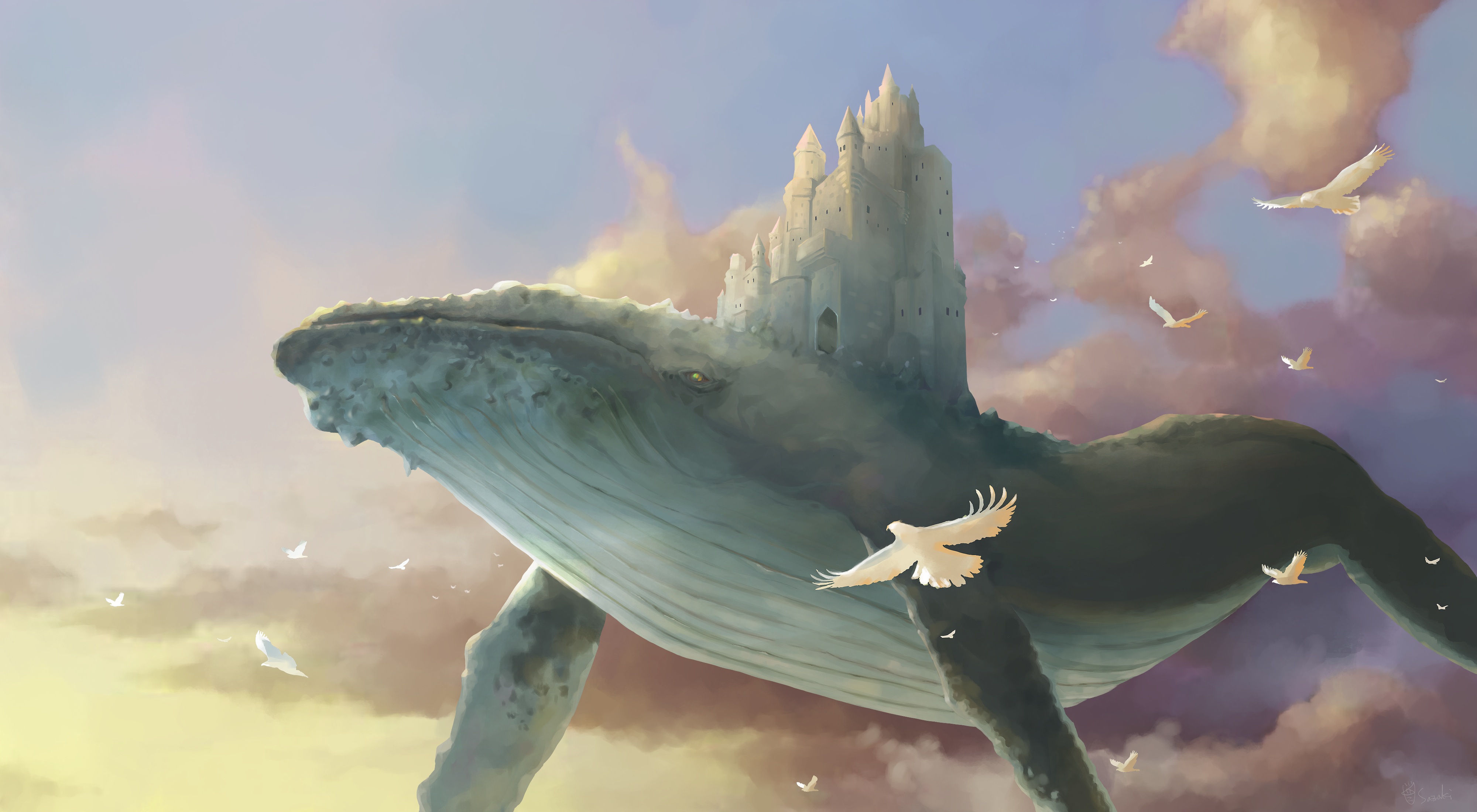Fantasy Whale 4000x2200