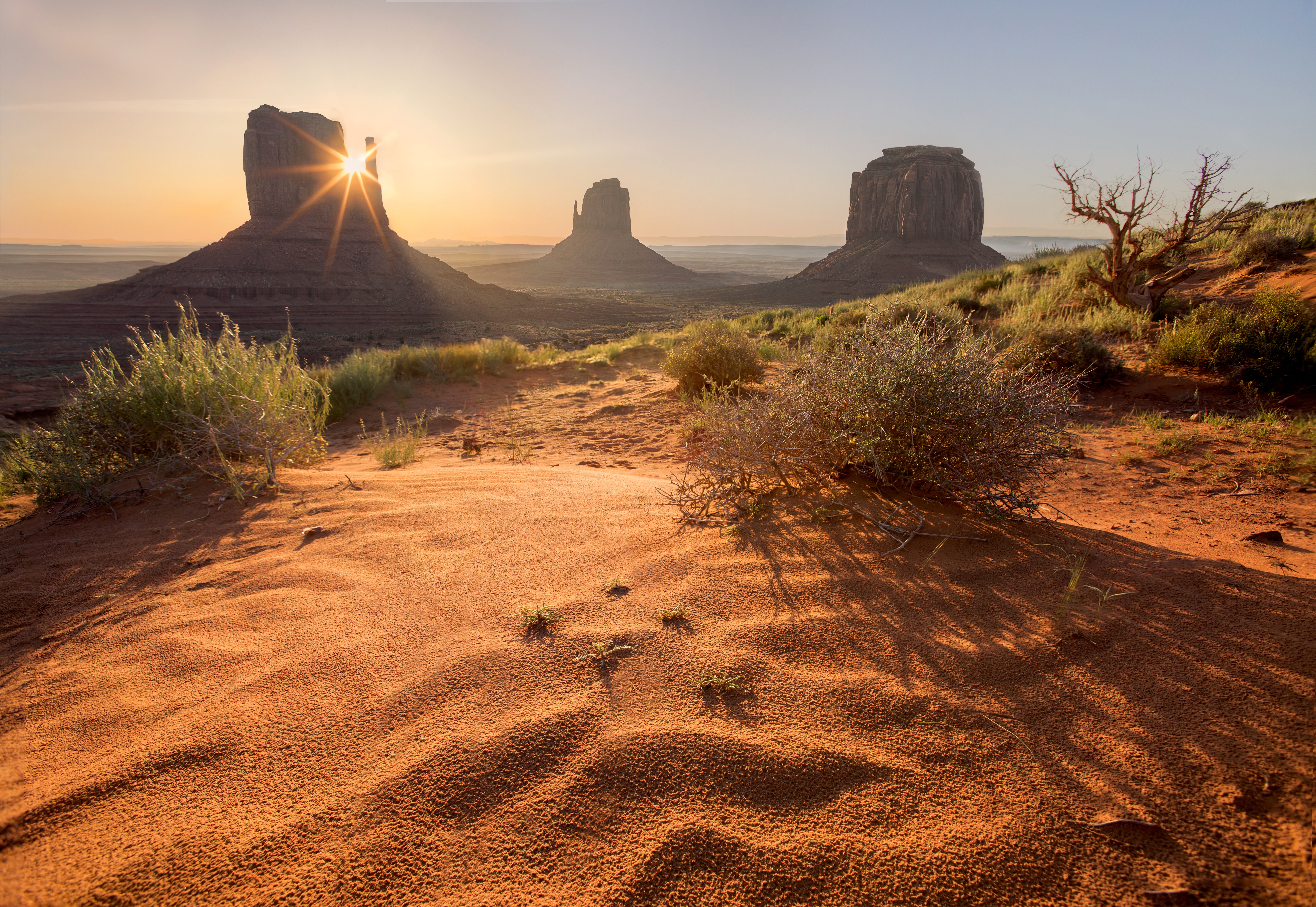 Desert Landscape Monument Valley Nature Sand Usa 6919x4765