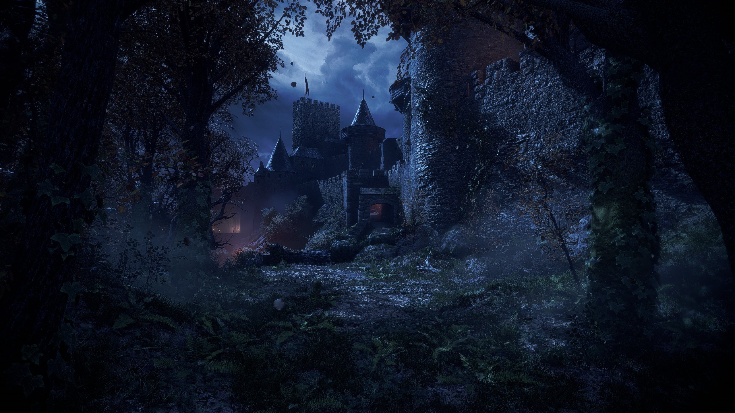 A Plague Tale Innocence Night PC Gaming Nvidia Unreal Engine 4 Castle Moonlight Screen Shot 2560x1440