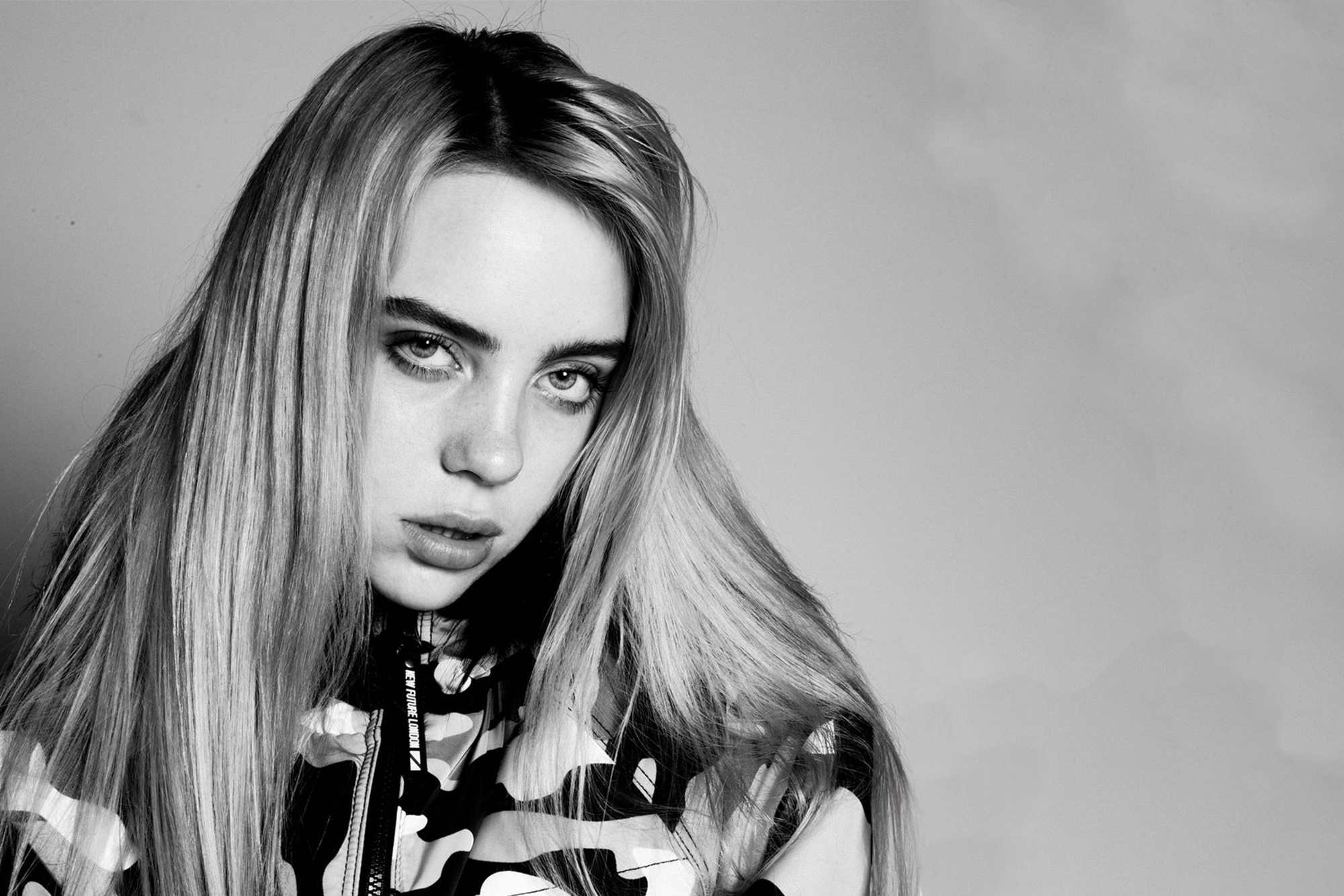 American Billie Eilish Black Amp White Singer 2000x1334