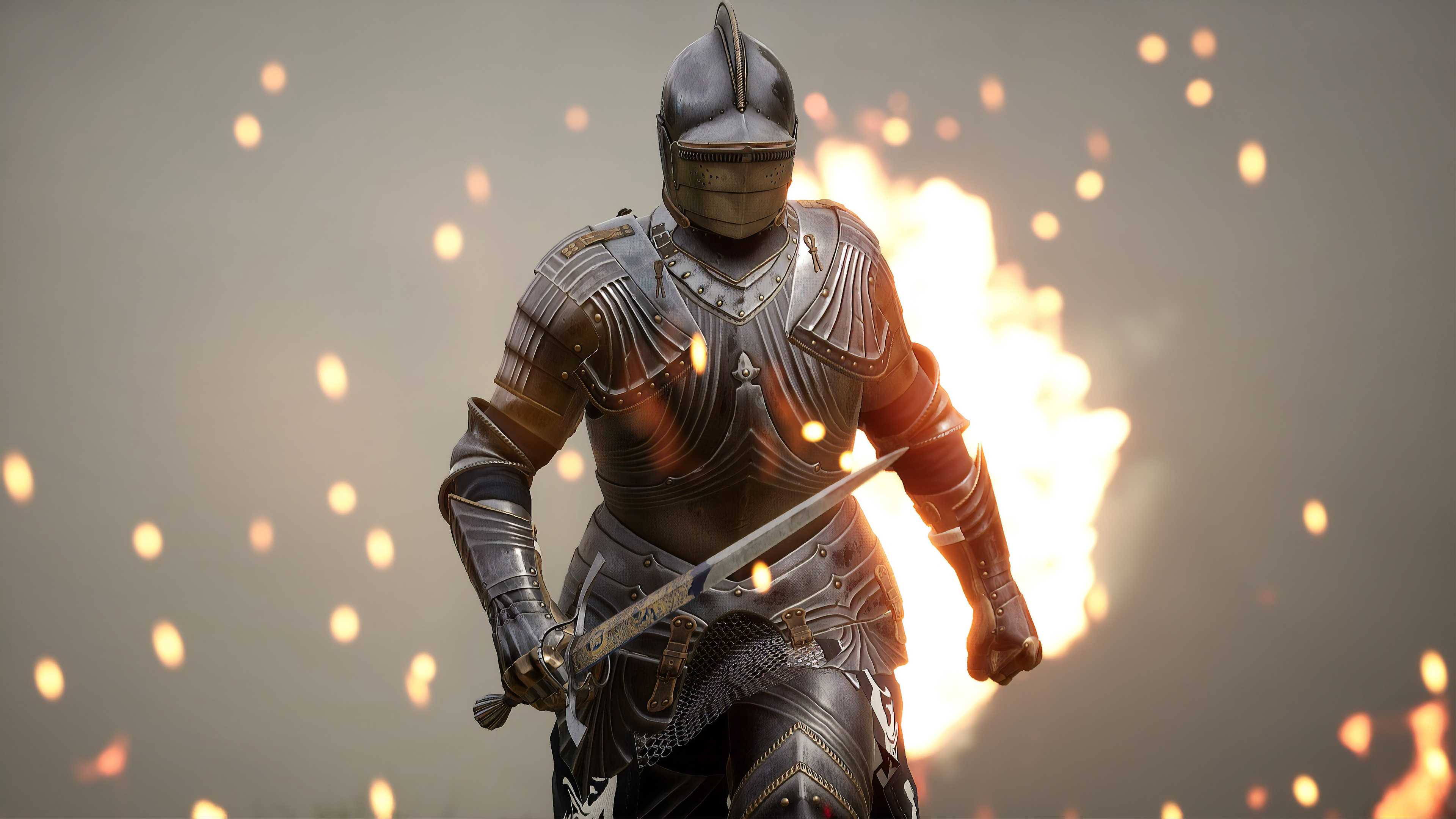 Armor Knight Sword Warrior 3840x2160