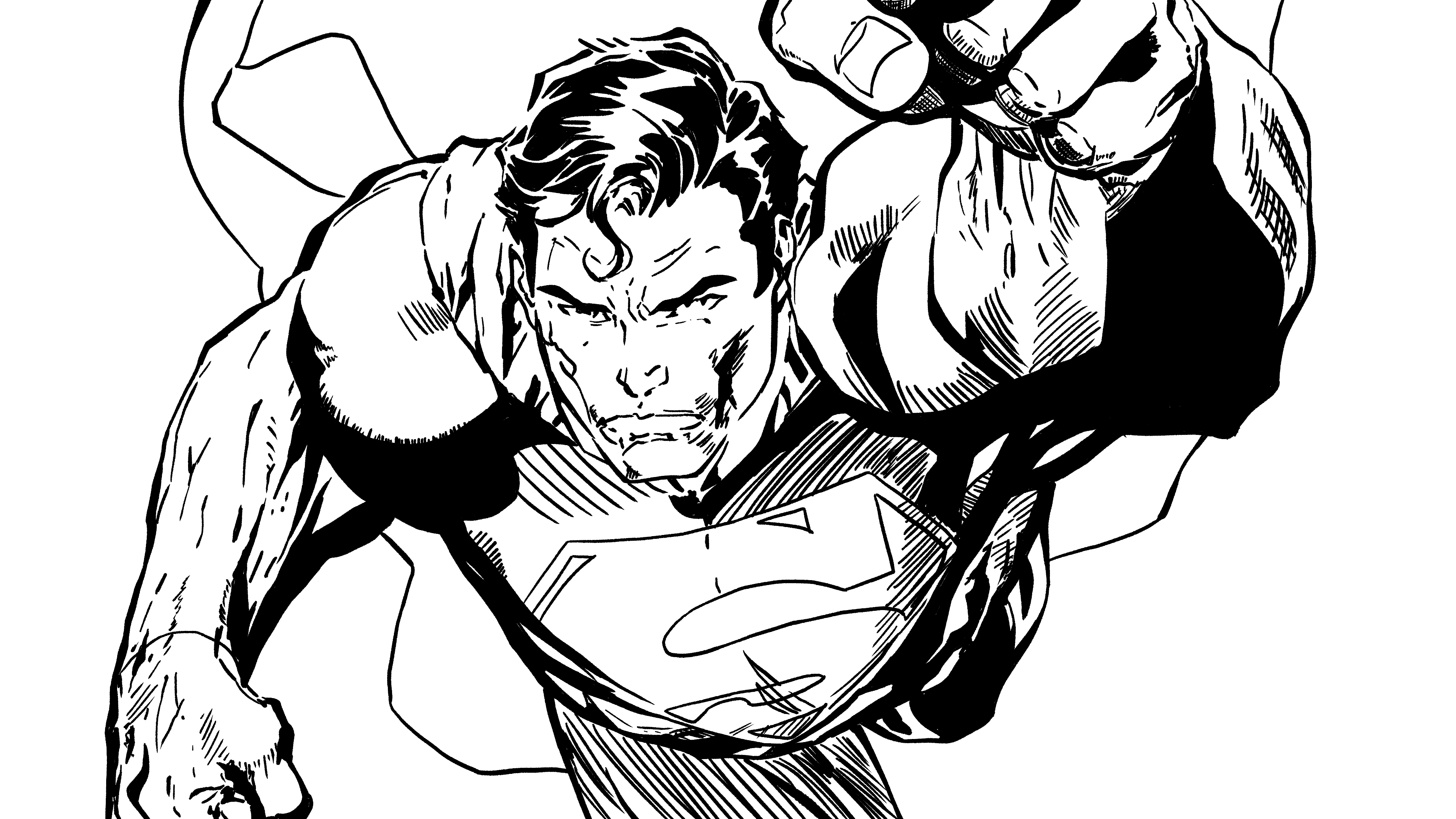 Dc Comics Sketch Superman 3840x2160