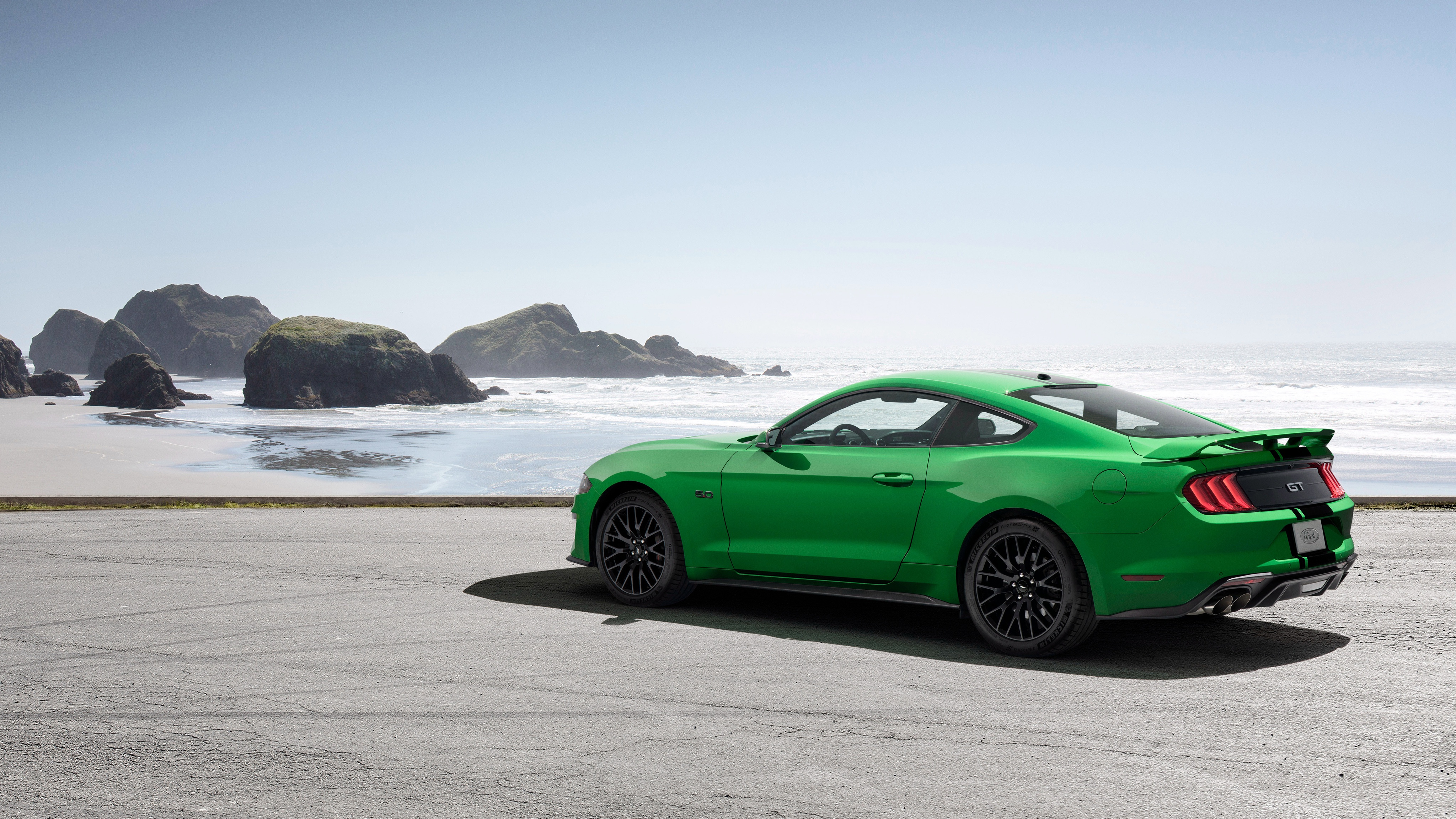 Car Ford Ford Mustang Gt Green Car Muscle Car Vehicle 4096x2304