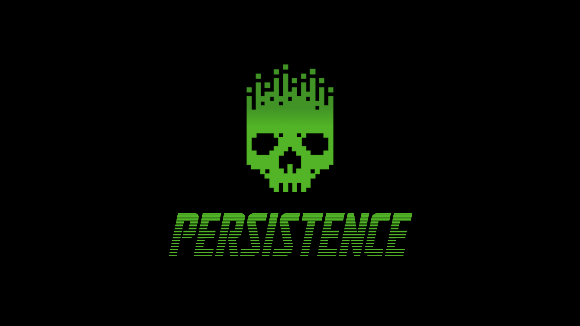 Skull Text Green Minimalism Hackers Motivational Dark Pixels 1920x1080