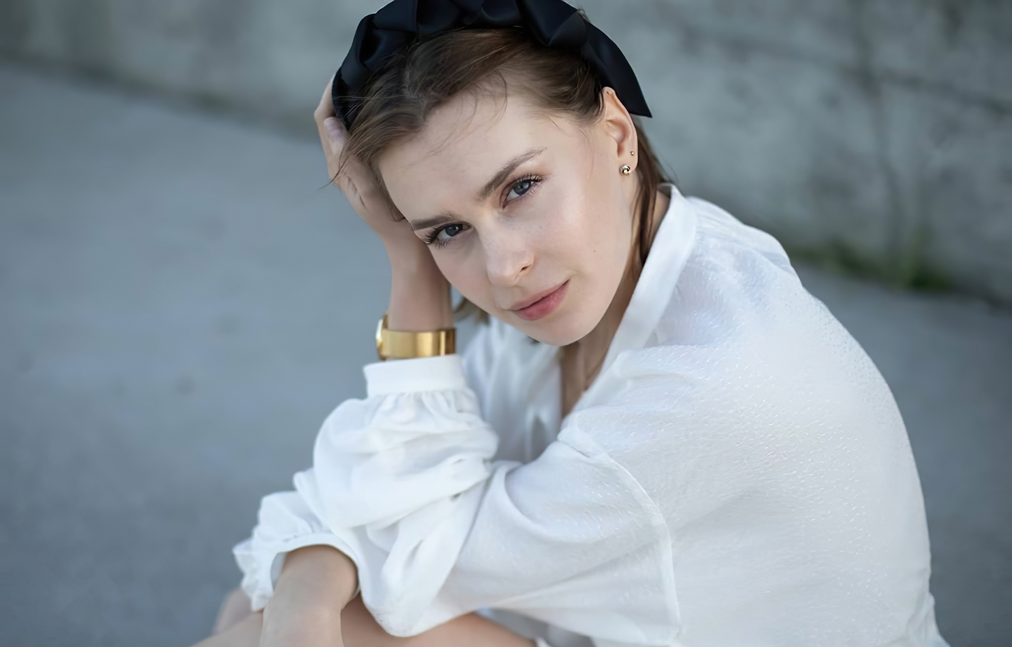 Actress Anna Maria Sieklucka Face Girl Polish Portrait 2048x1310