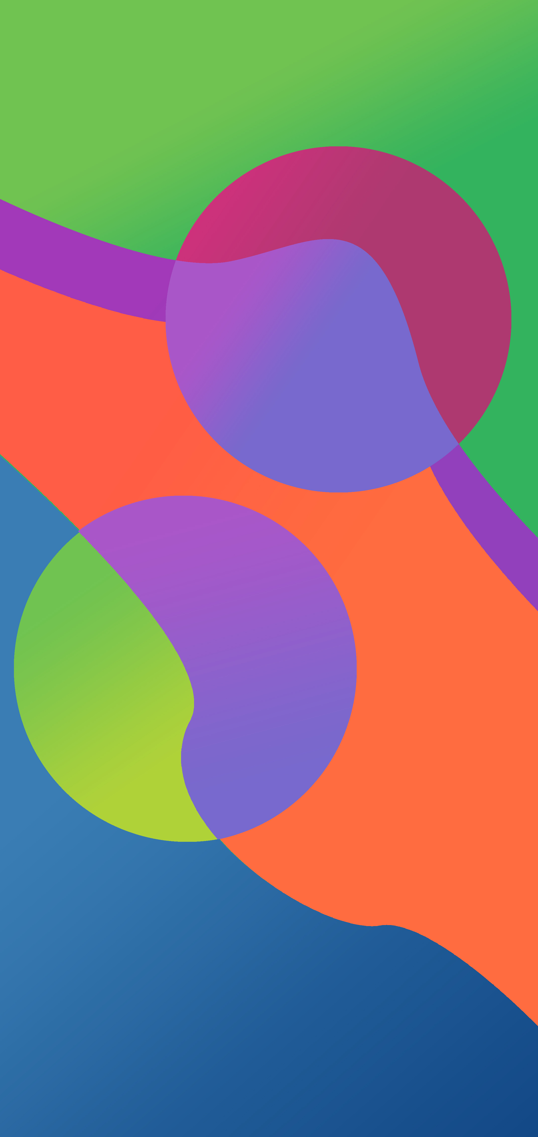 Minimalism Geometric Figures Colorful Shapes Digital Art Gradient Vertical Lines 2160x4560