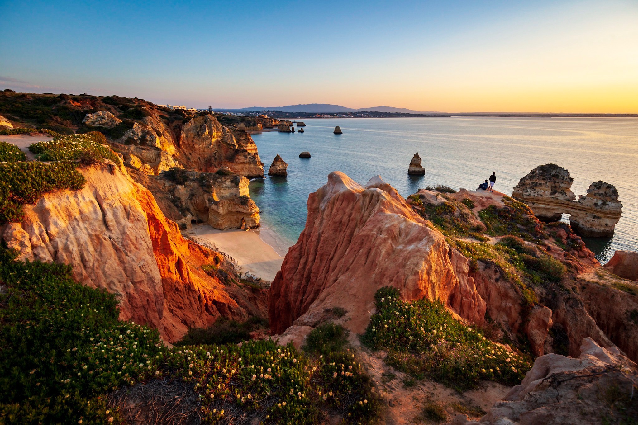 Algarve Coast Ocean Portugal Rock 2048x1365