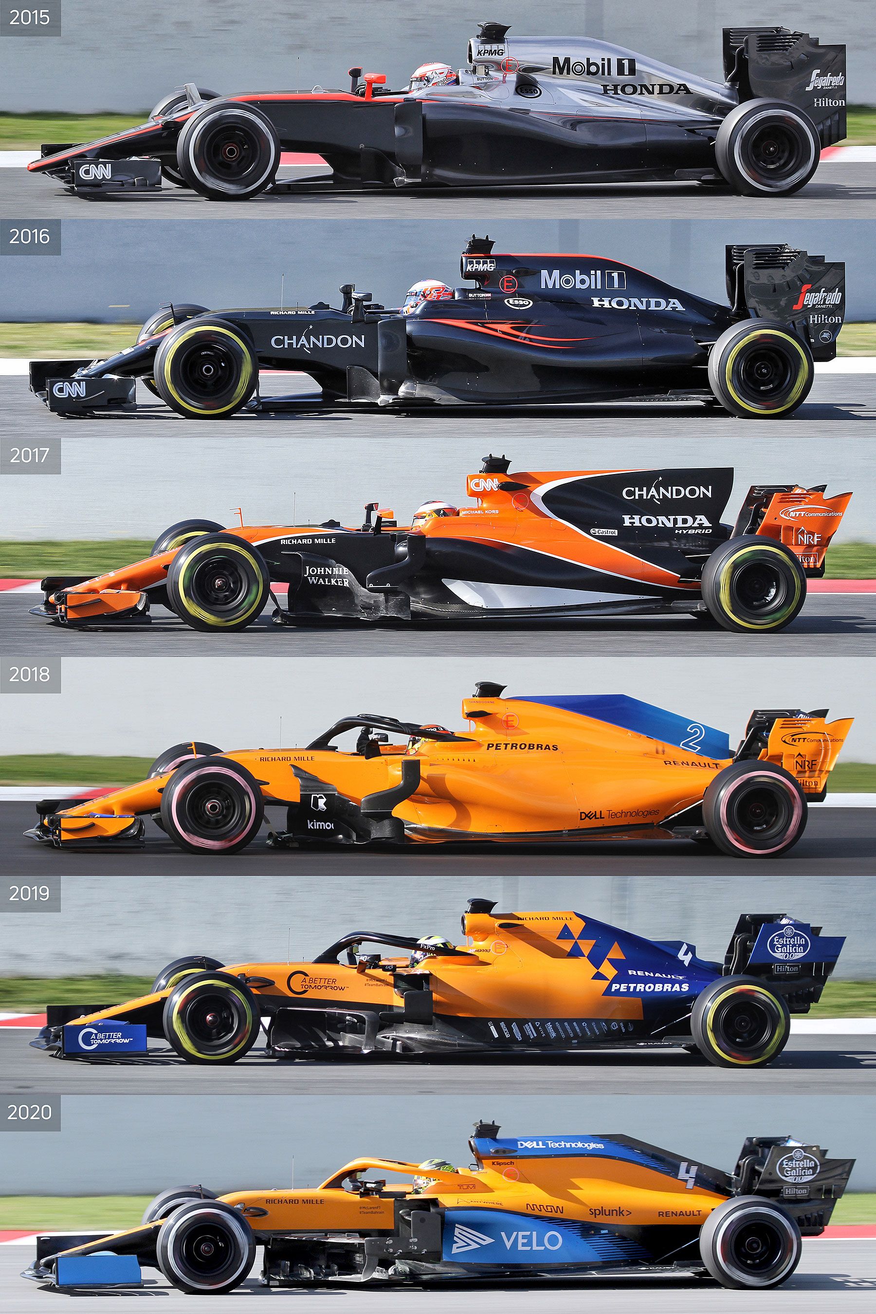 McLaren F1 Formula 1 Collage Race Cars Vehicle Sport Sports Car 1800x2700