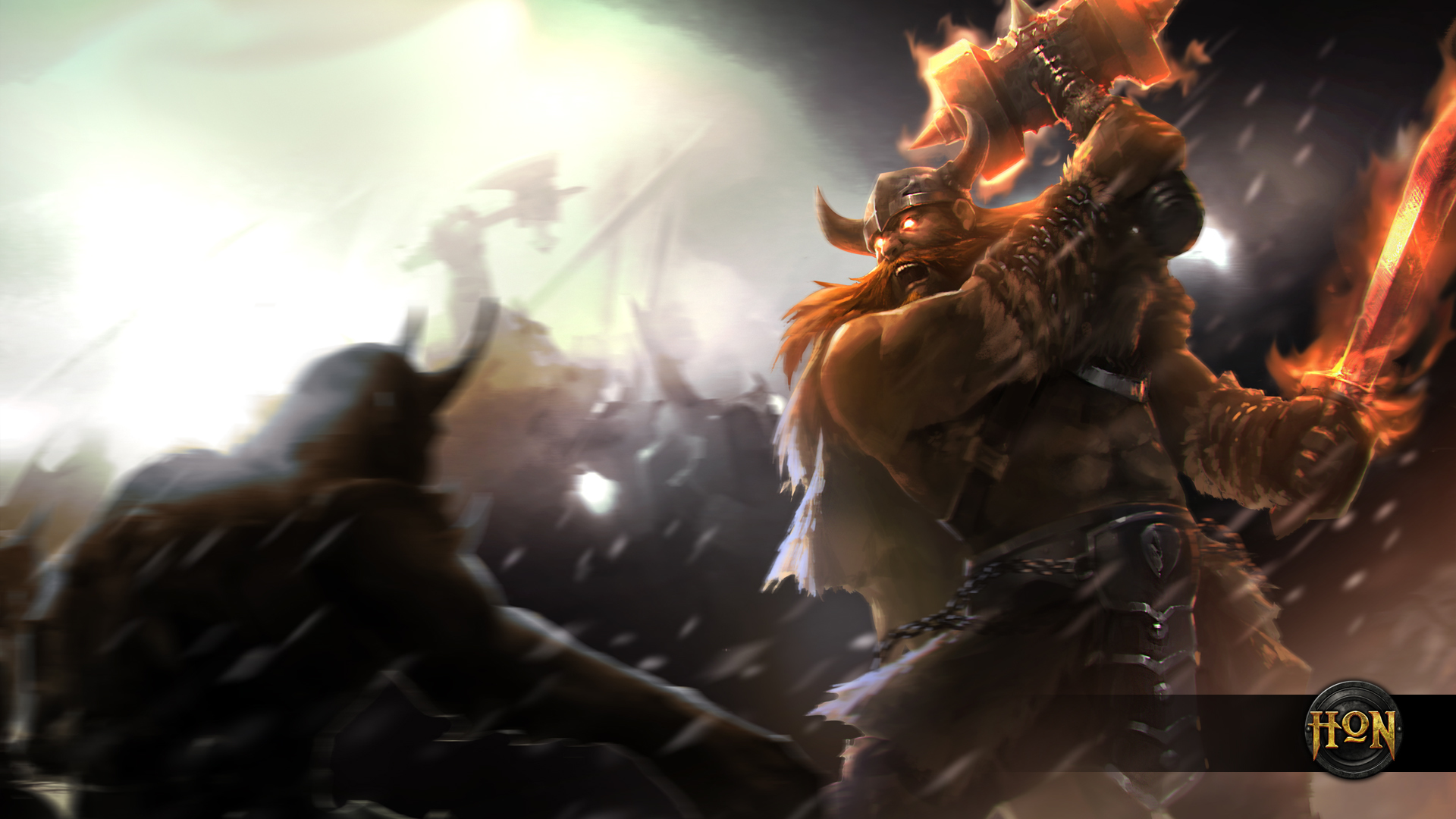 Battle Erik The Red Heroes Of Newerth Hammer Heroes Of Newerth Sword Warrior 1920x1080