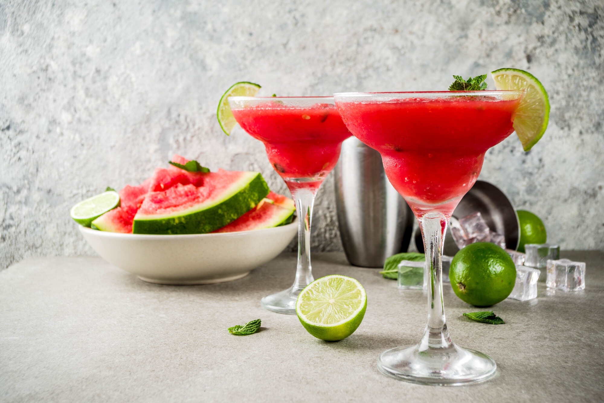 Cocktail Drink Glass Lime Watermelon 2000x1335