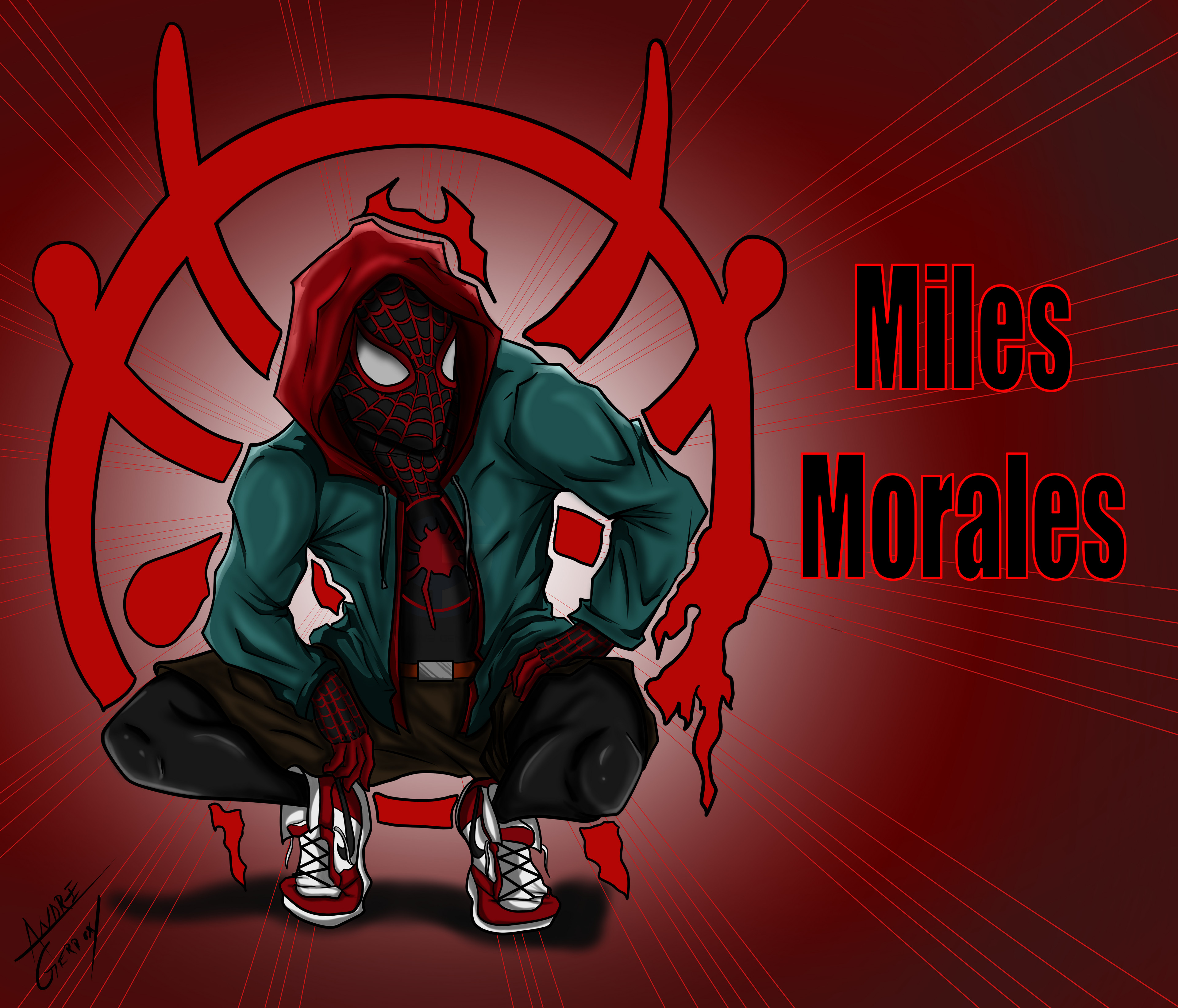 Andre Gerron Spider Man Miles Morales Comic Art Comic Books Concept Art Marvel Comics Artwork Fan Ar 3840x3284