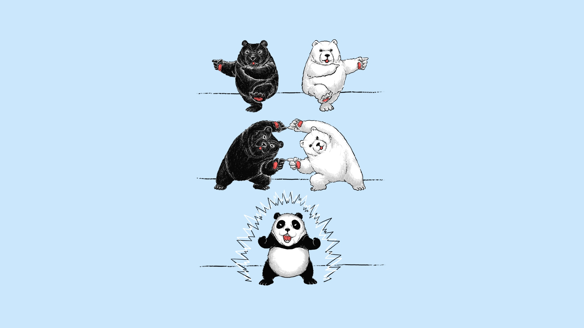 Bear Humor Panda 1920x1080