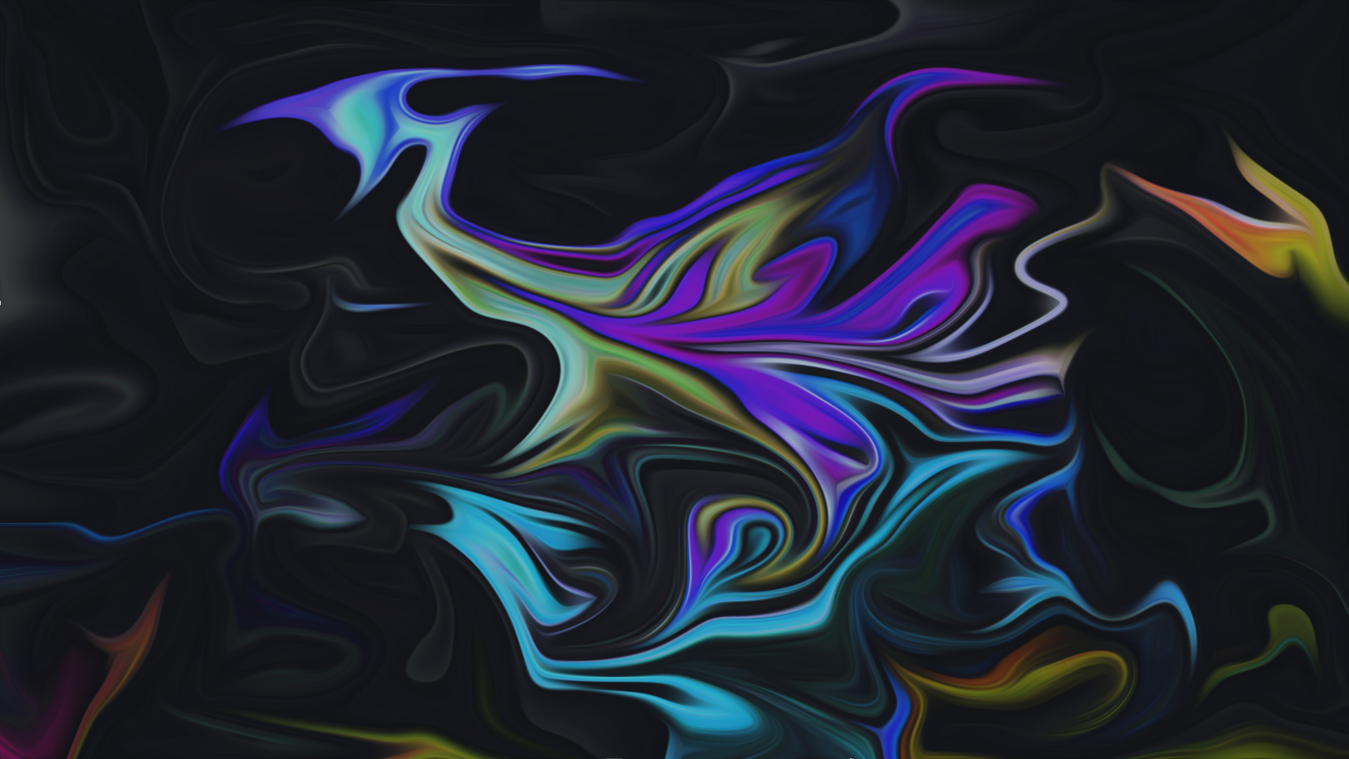Abstract Fluid Colorful Gradient Interference Dark Liquid 1920x1080