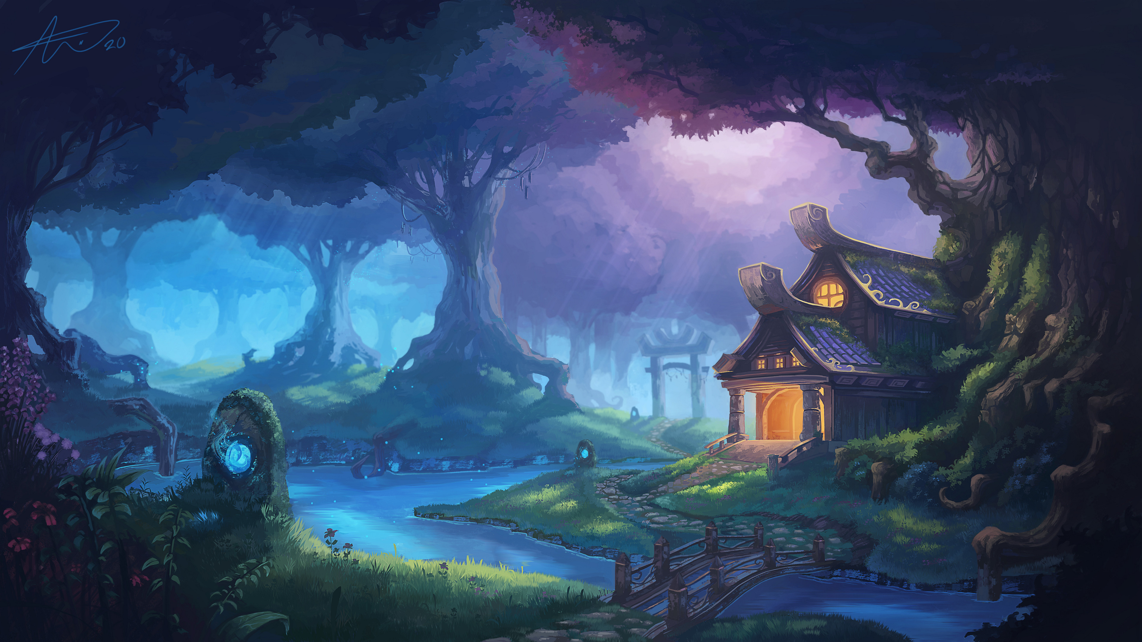 Landscape Digital Art Forange Forest Artwork World Of Warcraft Warcraft 3840x2160