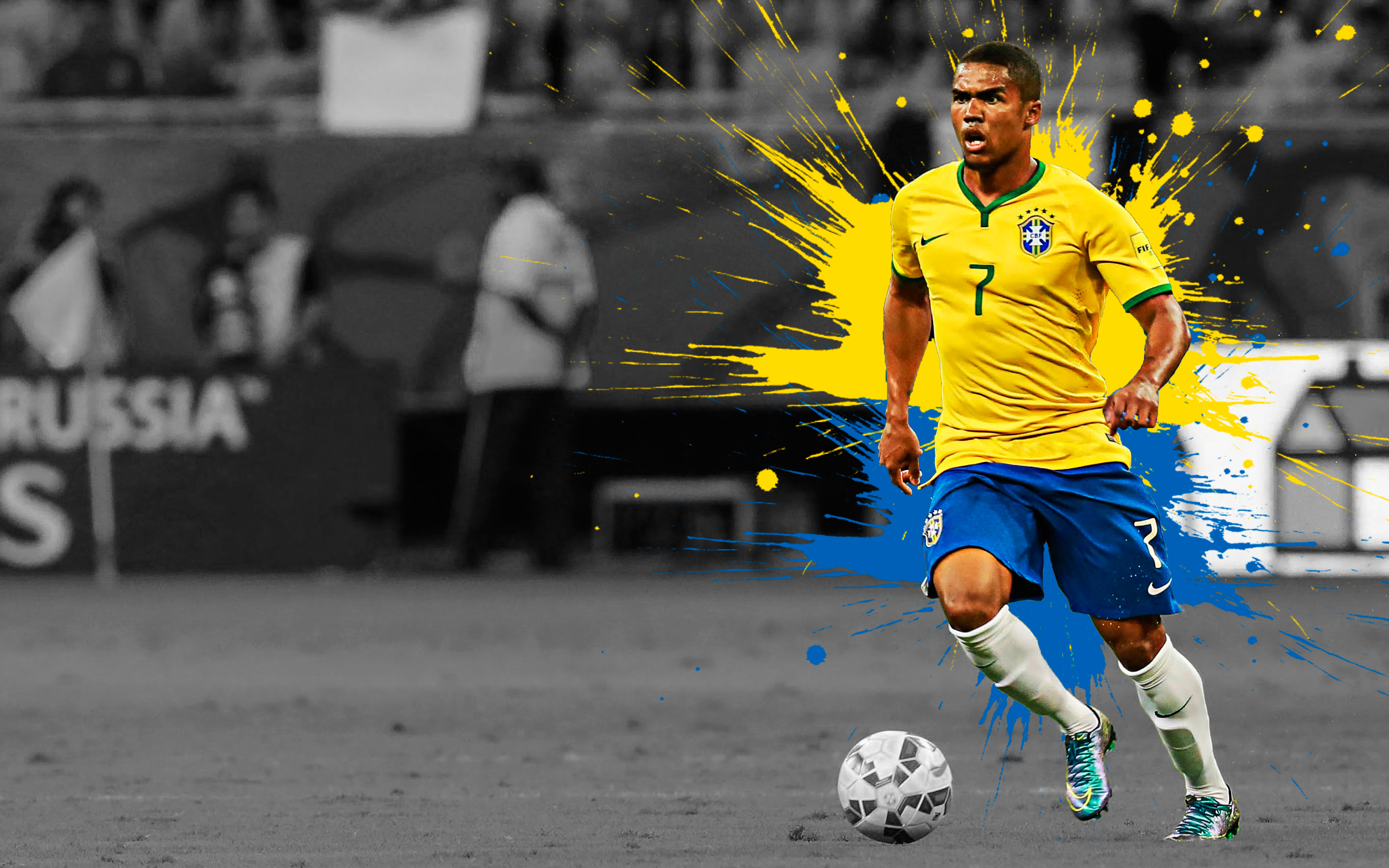 Brazil National Football Team Douglas Costa Soccer 3840x2400