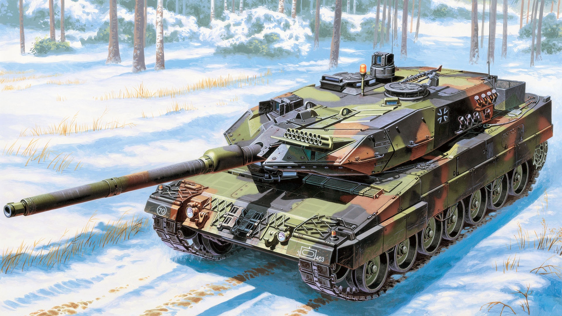 Artistic Leopard 2 Tank 1920x1080