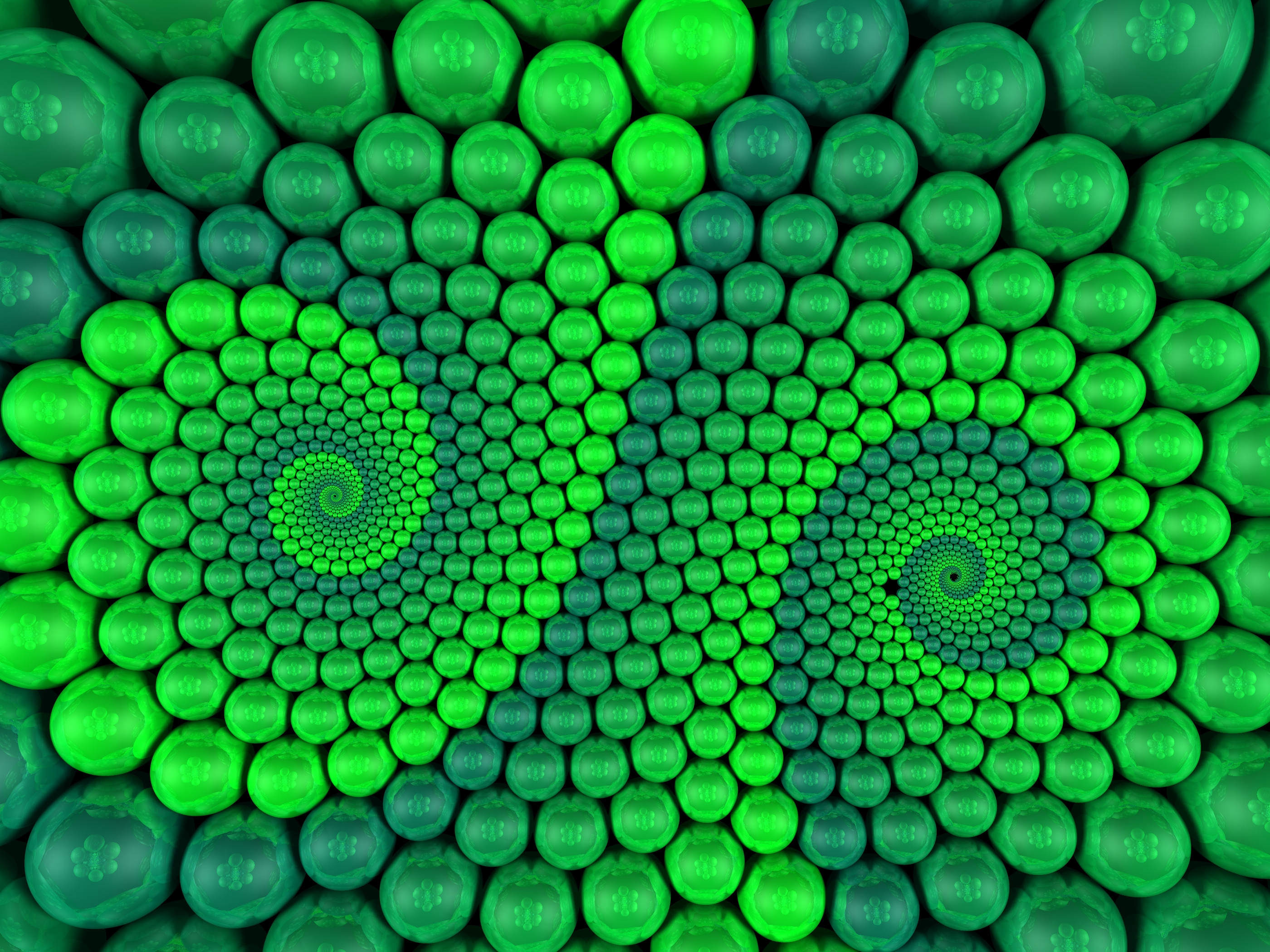 Artistic Digital Art Green Swirl 2800x2100