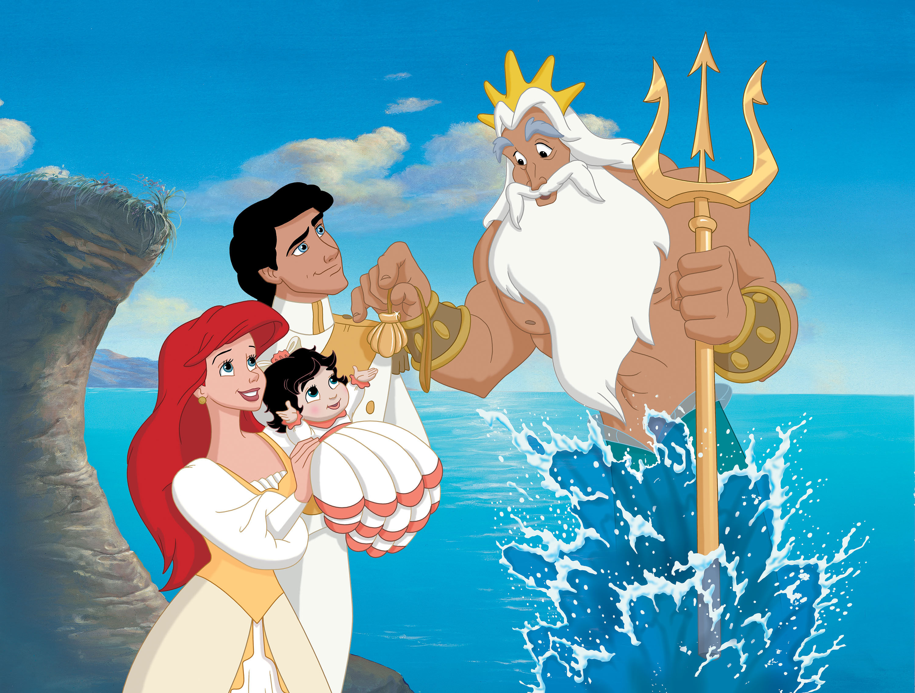 Ariel The Little Mermaid Baby Black Hair King Triton Melody The Little Mermaid Merman Prince Eric Re 3000x2273