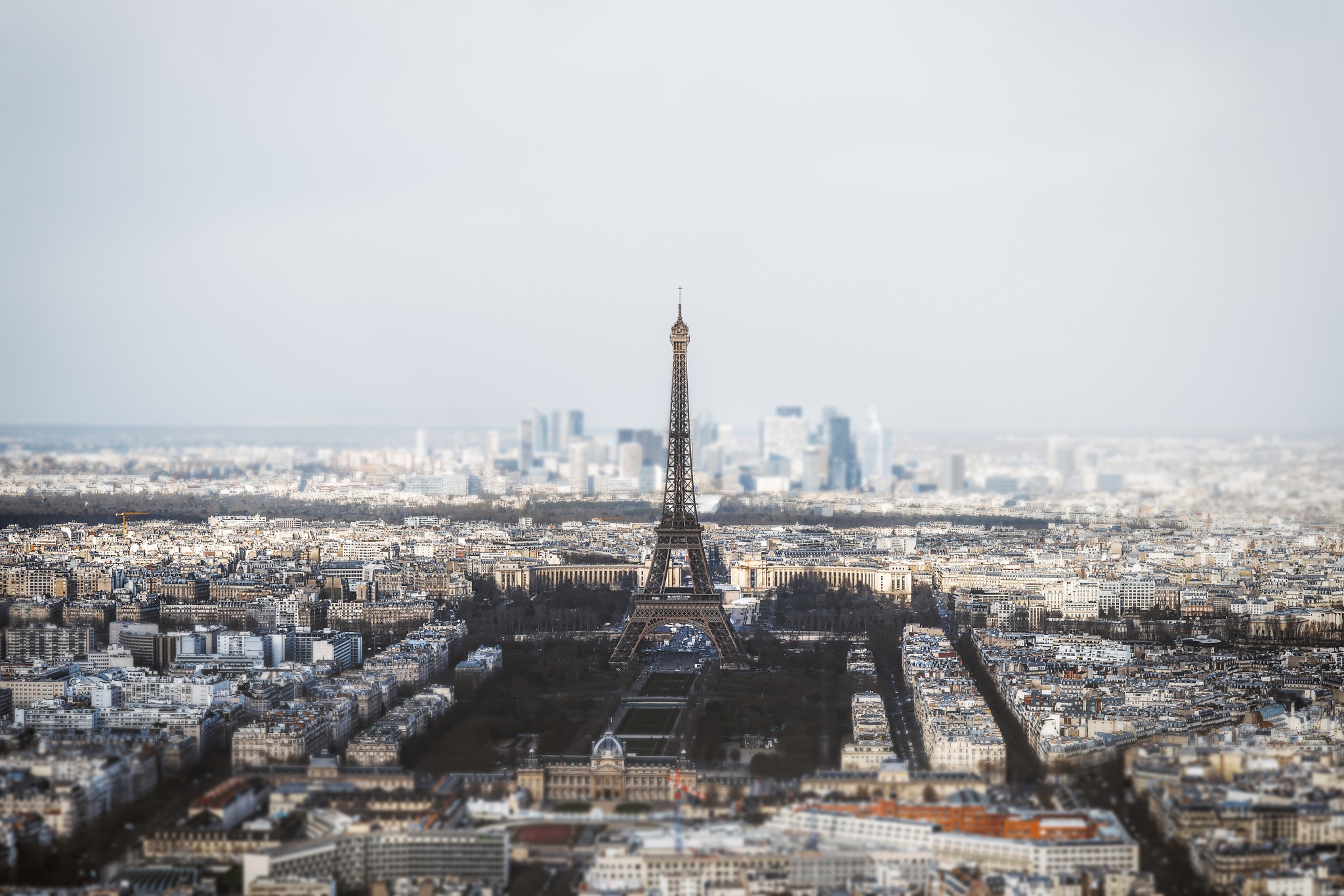 Building City Cityscape Eiffel Tower France Horizon Monument Paris Tilt Shift 2048x1367