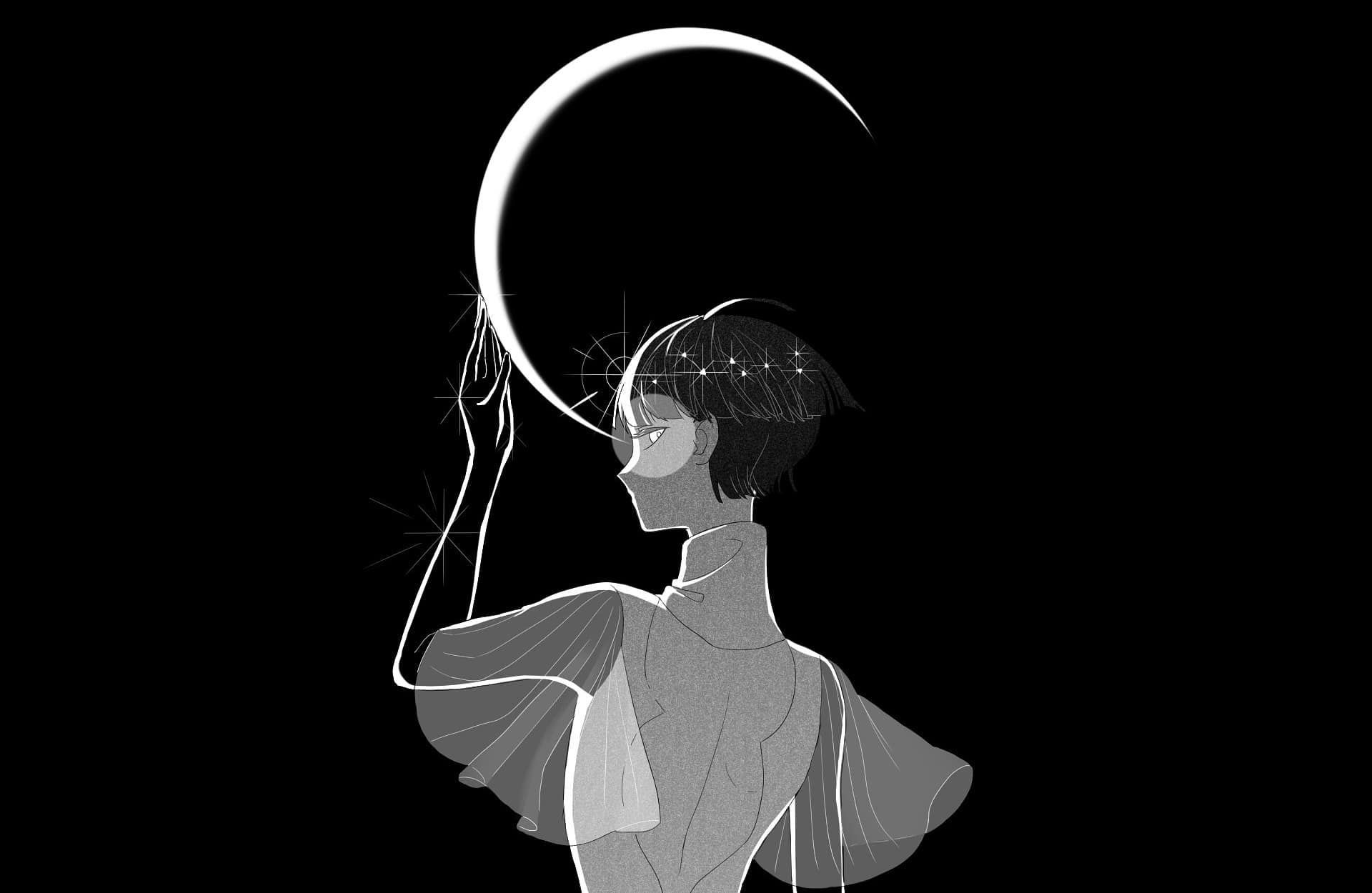 Houseki No Kuni Anime Anime Girls Monochrome Phos Houseki No Kuni 1920x1250