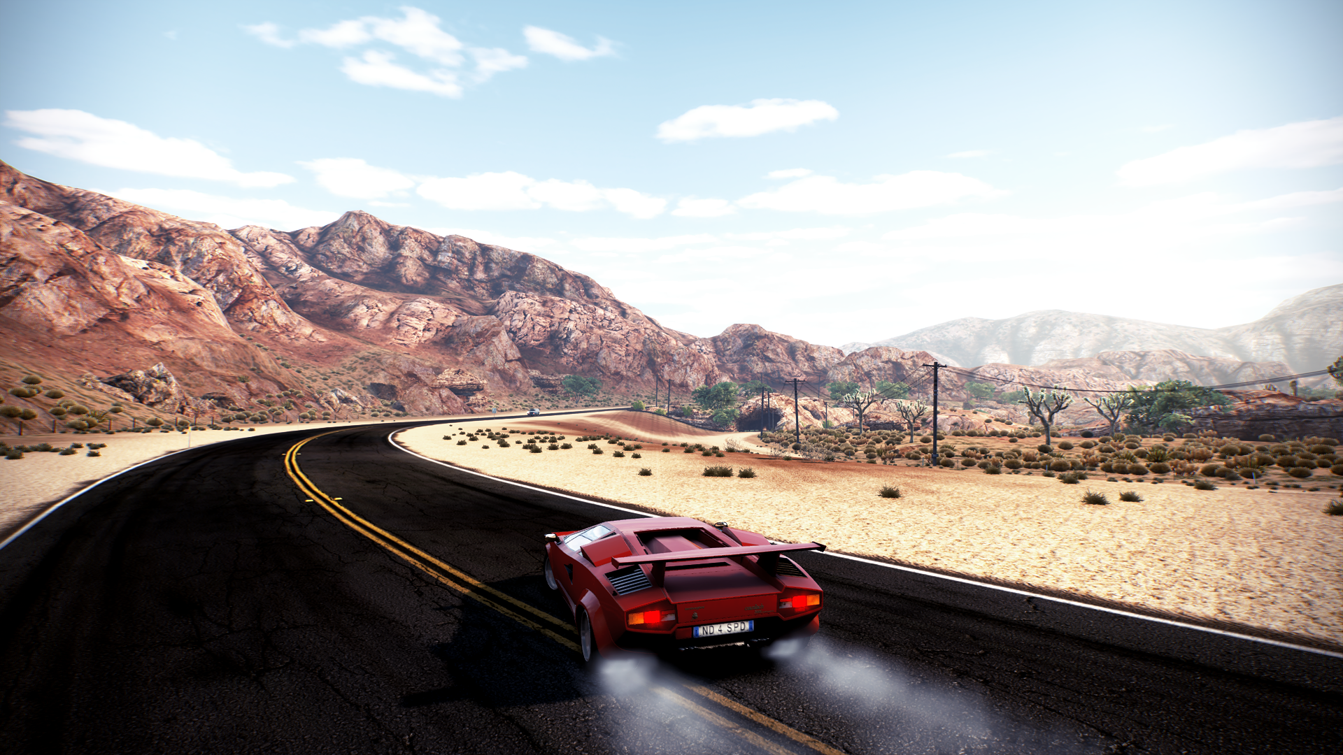 Need For Speed Hot Pursuit Lamborghini Countach Desert 1920x1080