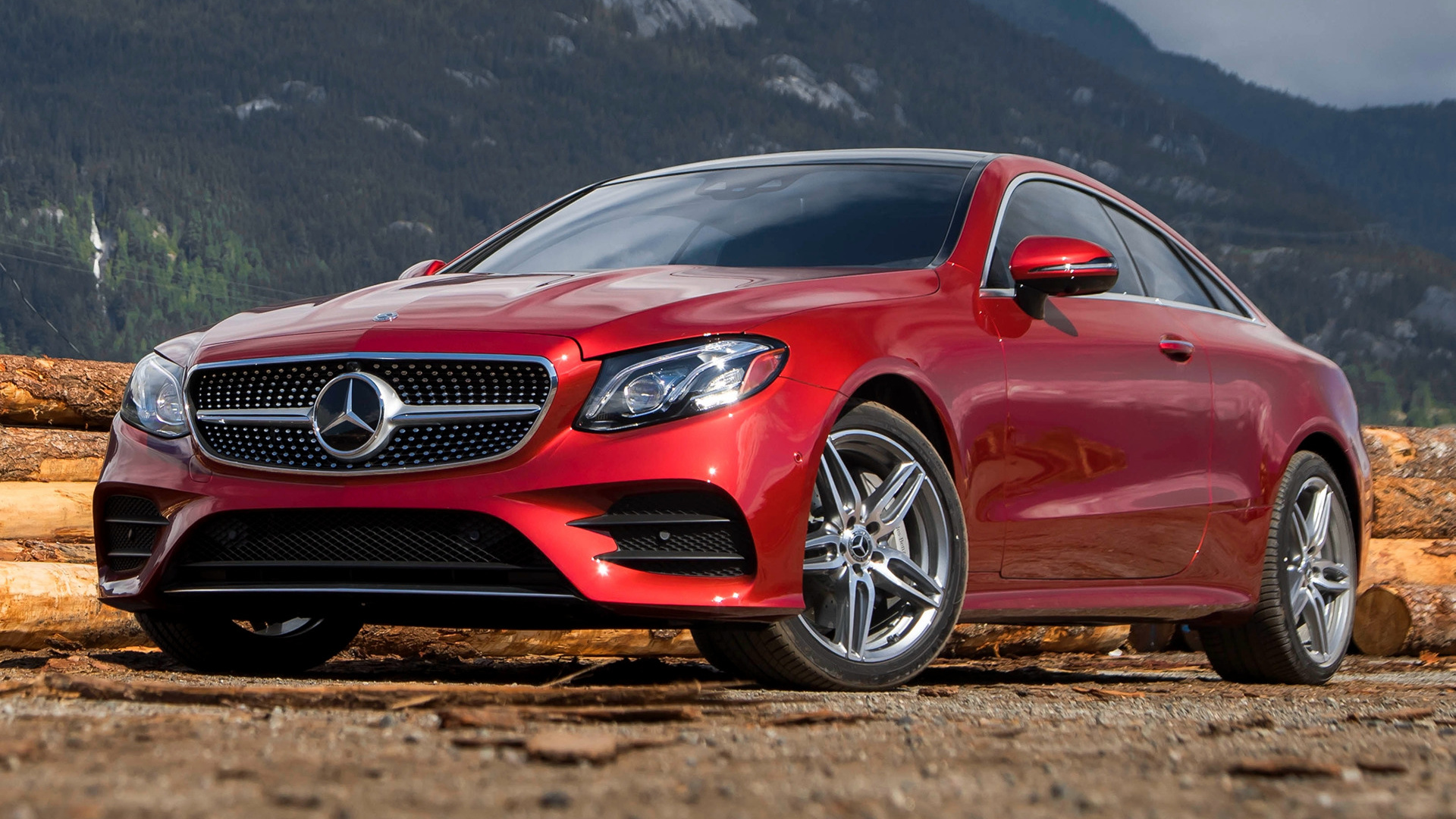 Car Coupe Luxury Car Mercedes Benz E 400 4matic Coupe Amg Styling Red Car 1920x1080