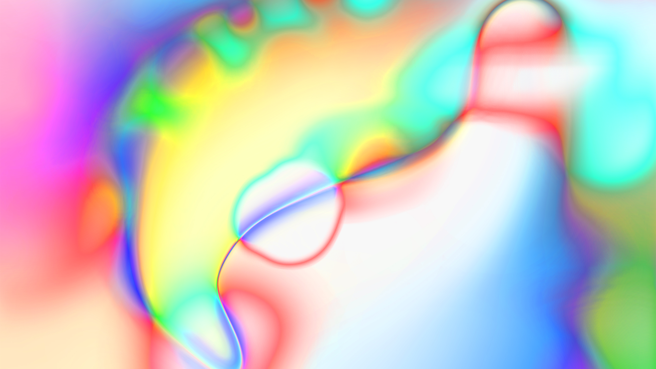 Abstract Photoshop Colorful Holographic Iridescent Liquid Gradient Graphic Design 2560x1440