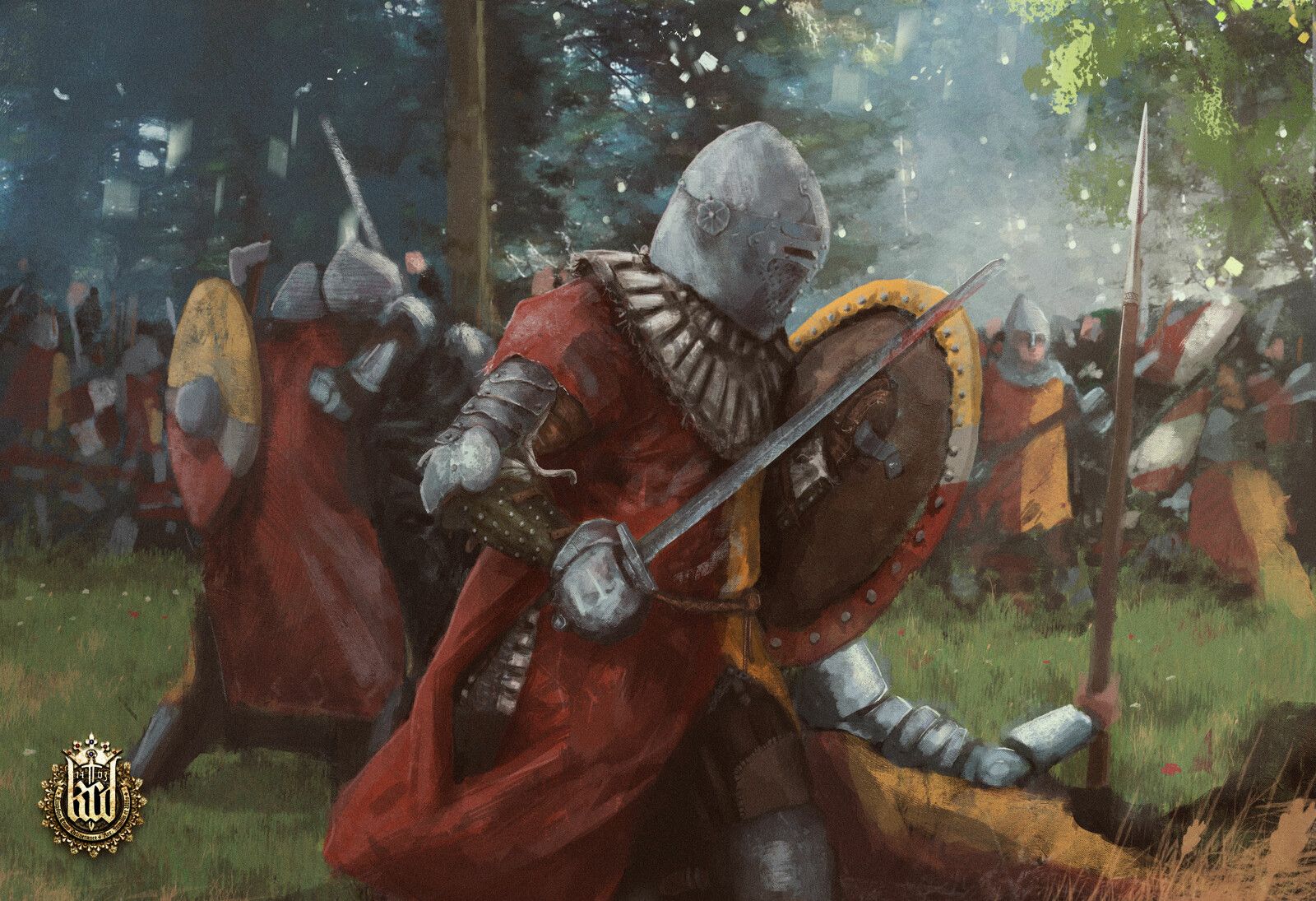 Kingdom Come Deliverance Artwork Knight Forest Warrior 1600x1095
