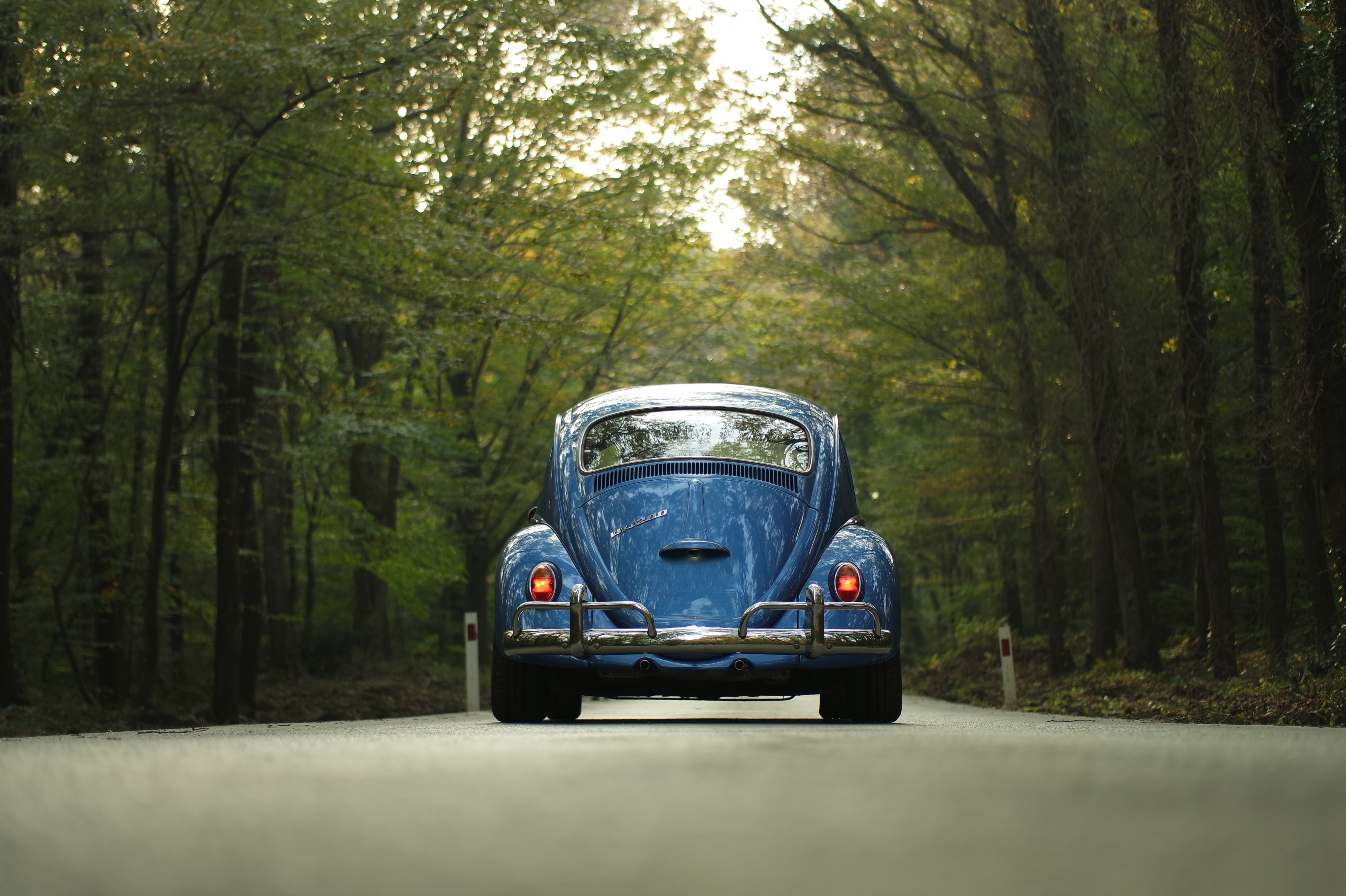 Blue Car Car Road Vehicle Volkswagen Beetle 5417x3607