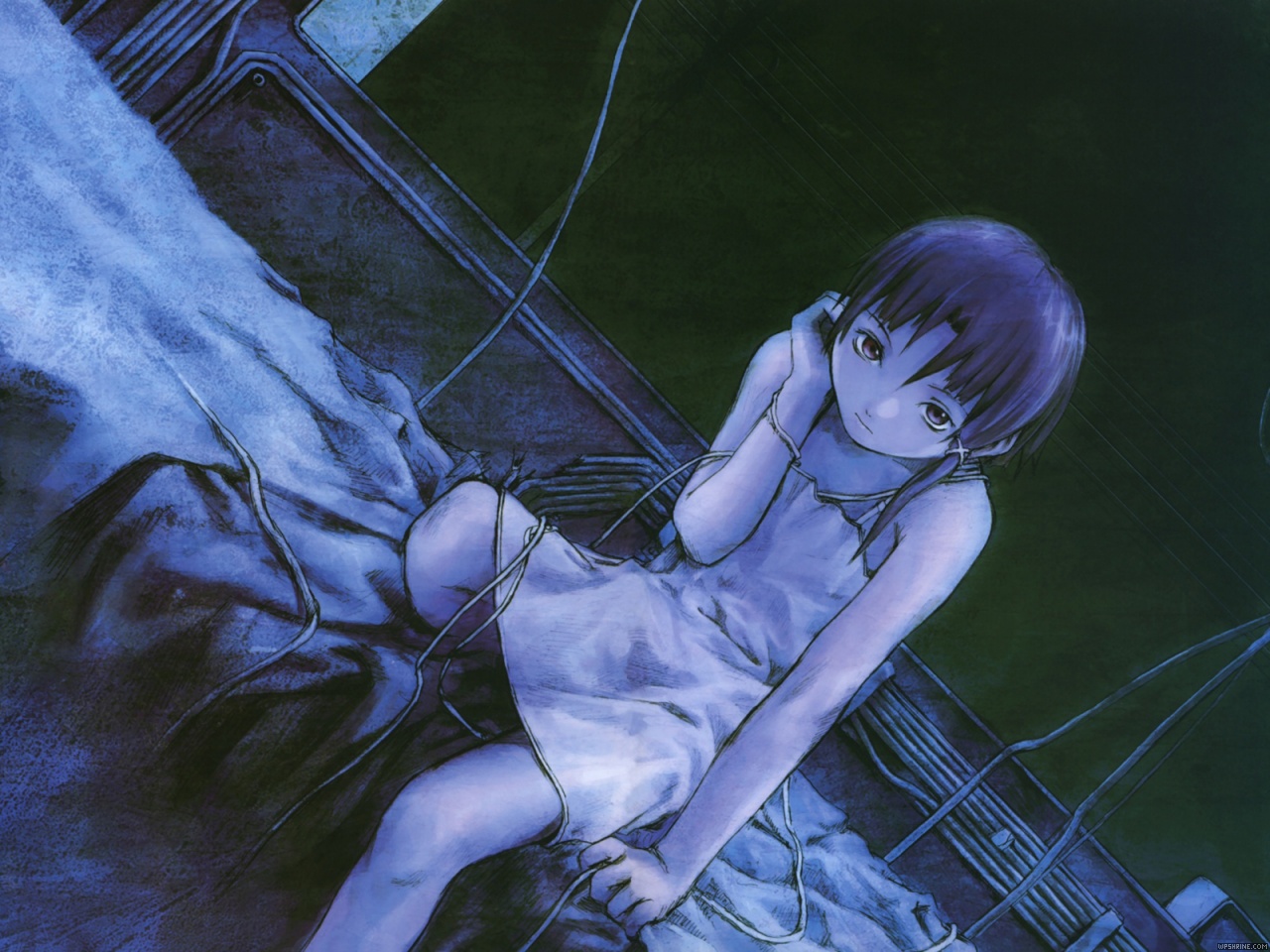Serial Experiments Lain Lain Iwakura Anime Anime Girls Loneliness 1280x960