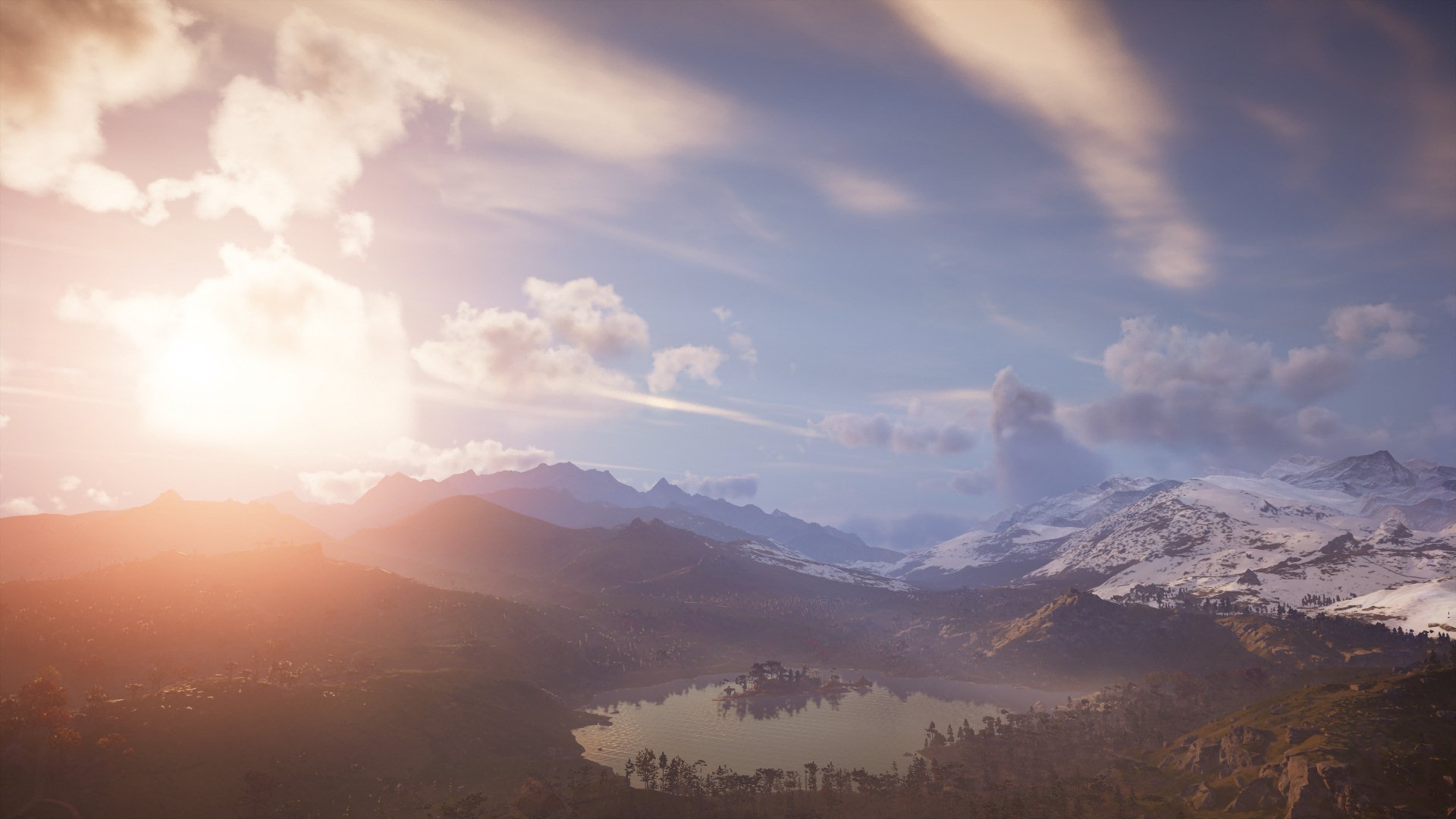 Assassins Creed Valhalla Mountain Top Nature Video Game Landscape 1920x1080