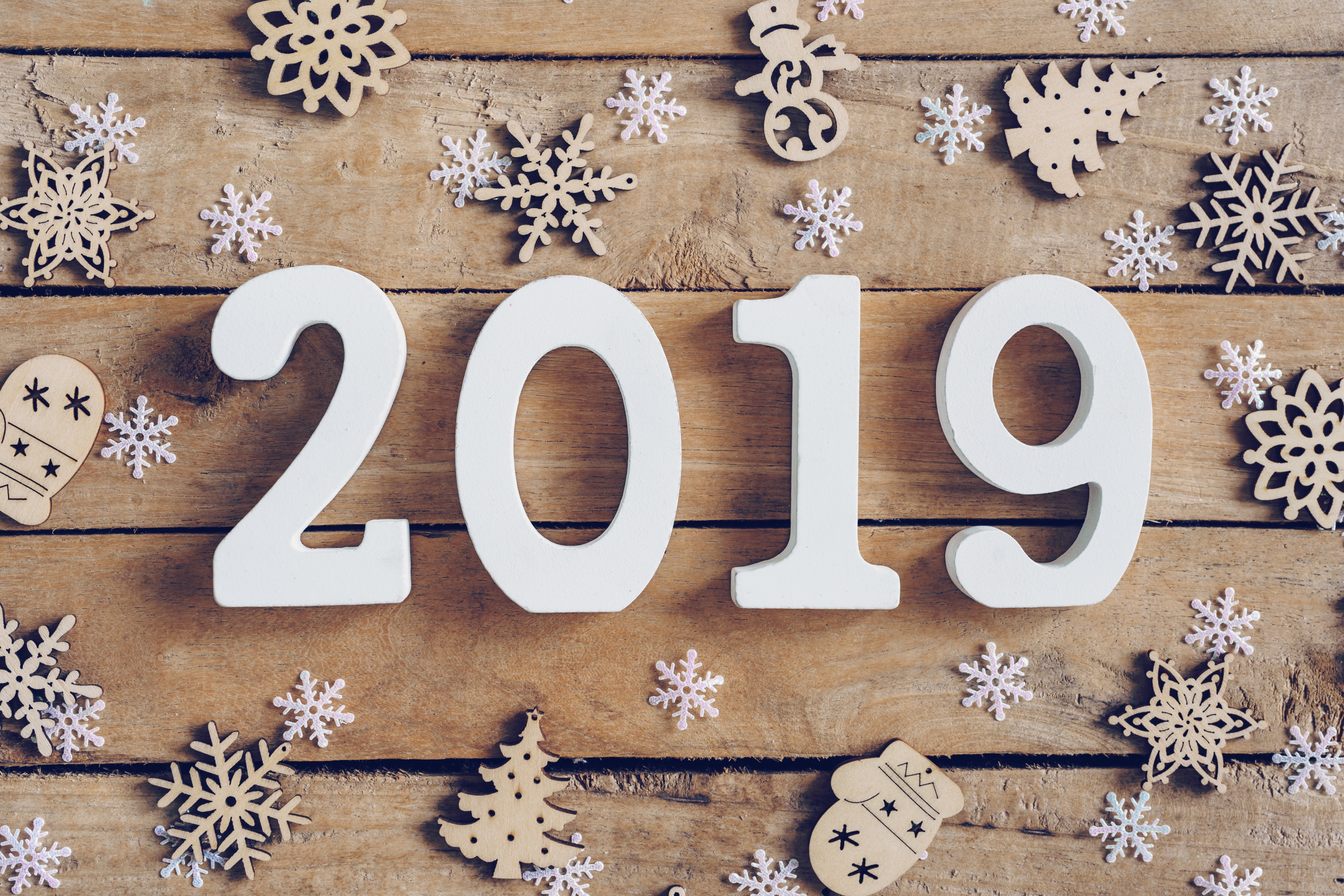 New Year New Year 2019 Snowflake 5668x3779