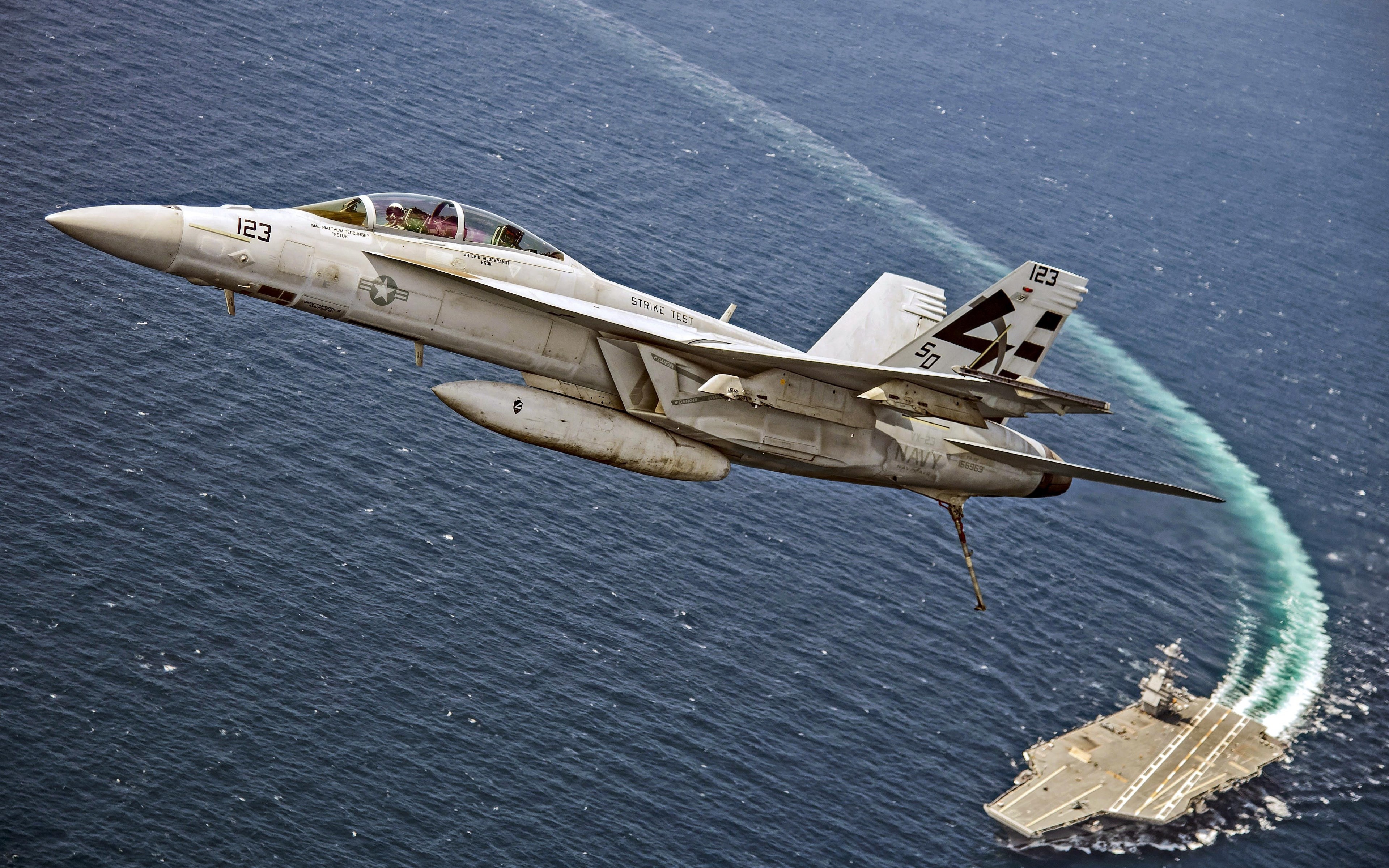 Aircraft Aircraft Carrier Boeing F A 18e F Super Hornet Jet Fighter Warplane 3840x2400