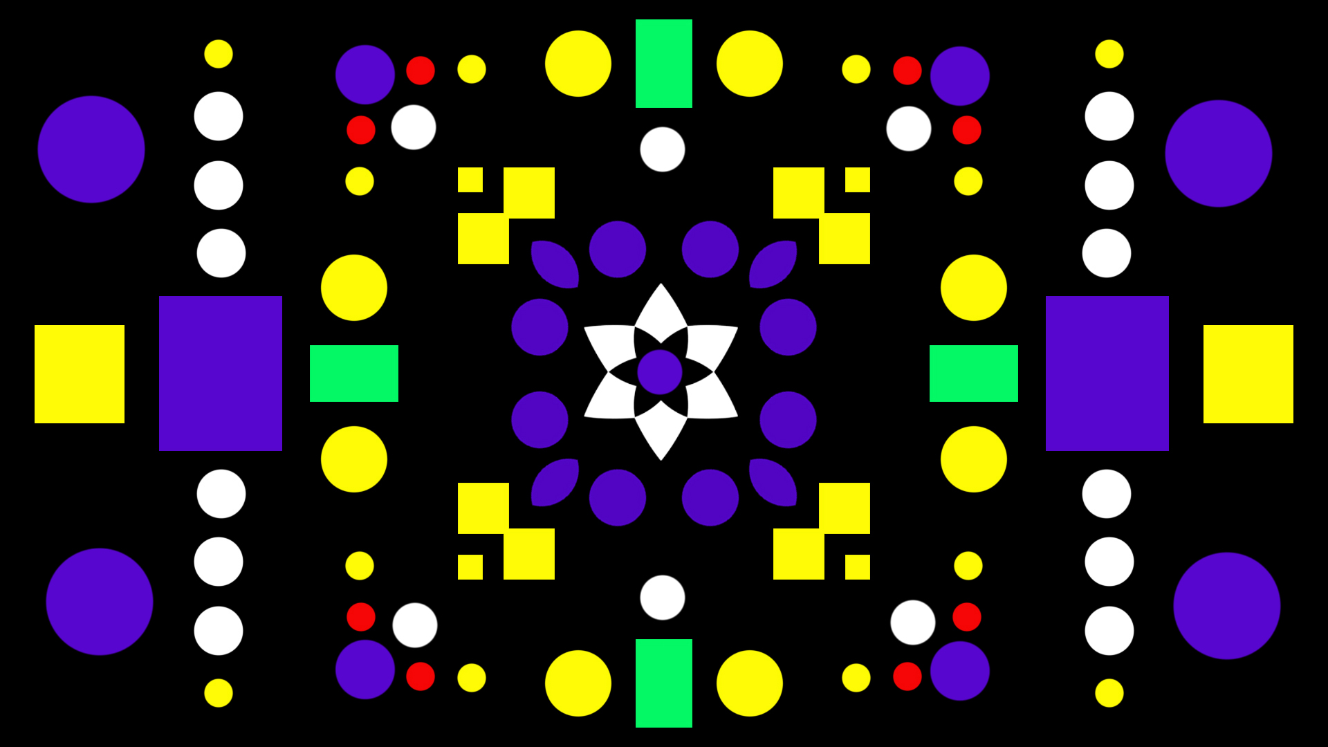 Circle Colorful Digital Art Dots Shapes Square 1920x1080