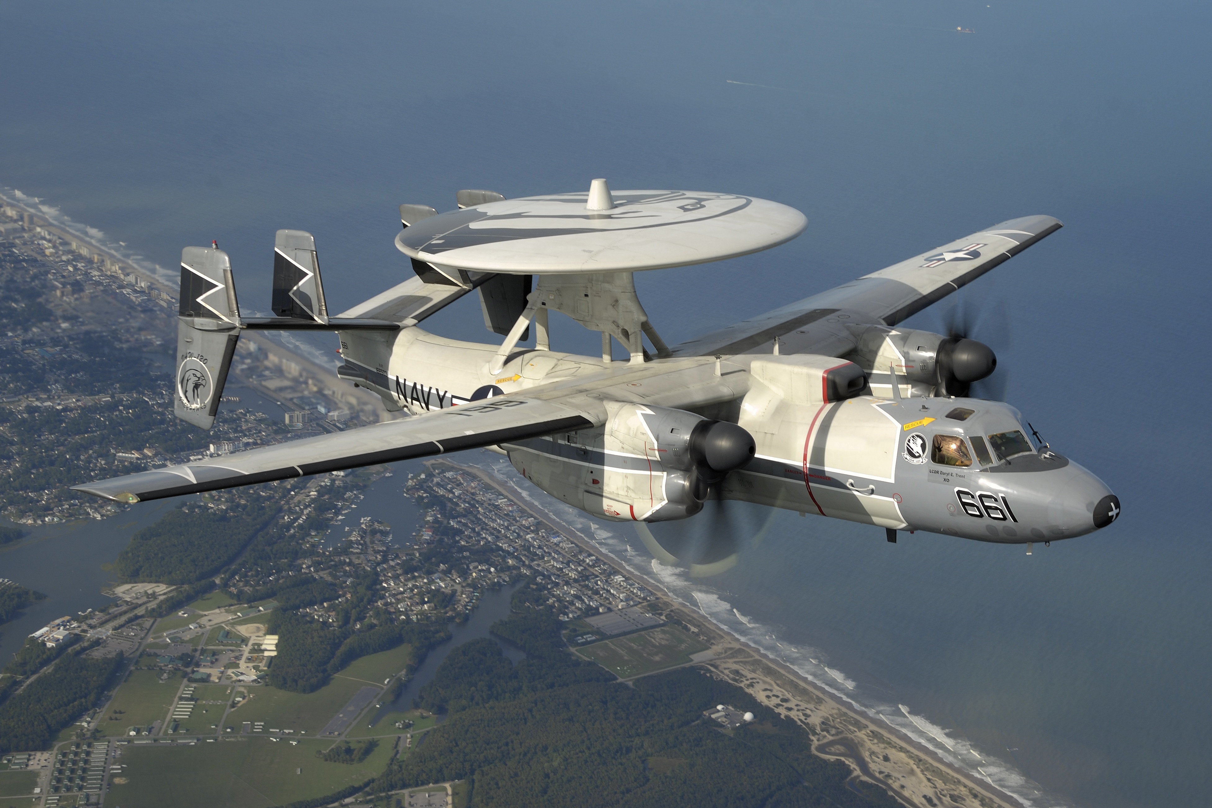 Aircraft Northrop Grumman E 2 Hawkeye Warplane 3905x2603