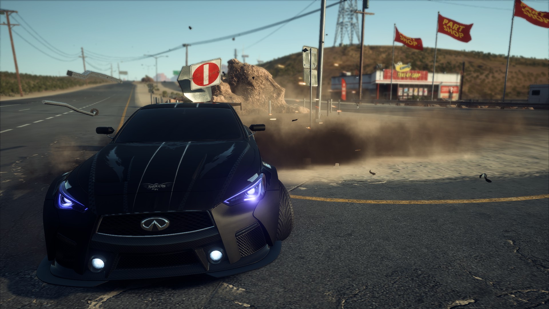 Need For Speed Need For Speed Payback Car Infiniti Black Cars Drifting Tuning Vehicle Video Games 1920x1080