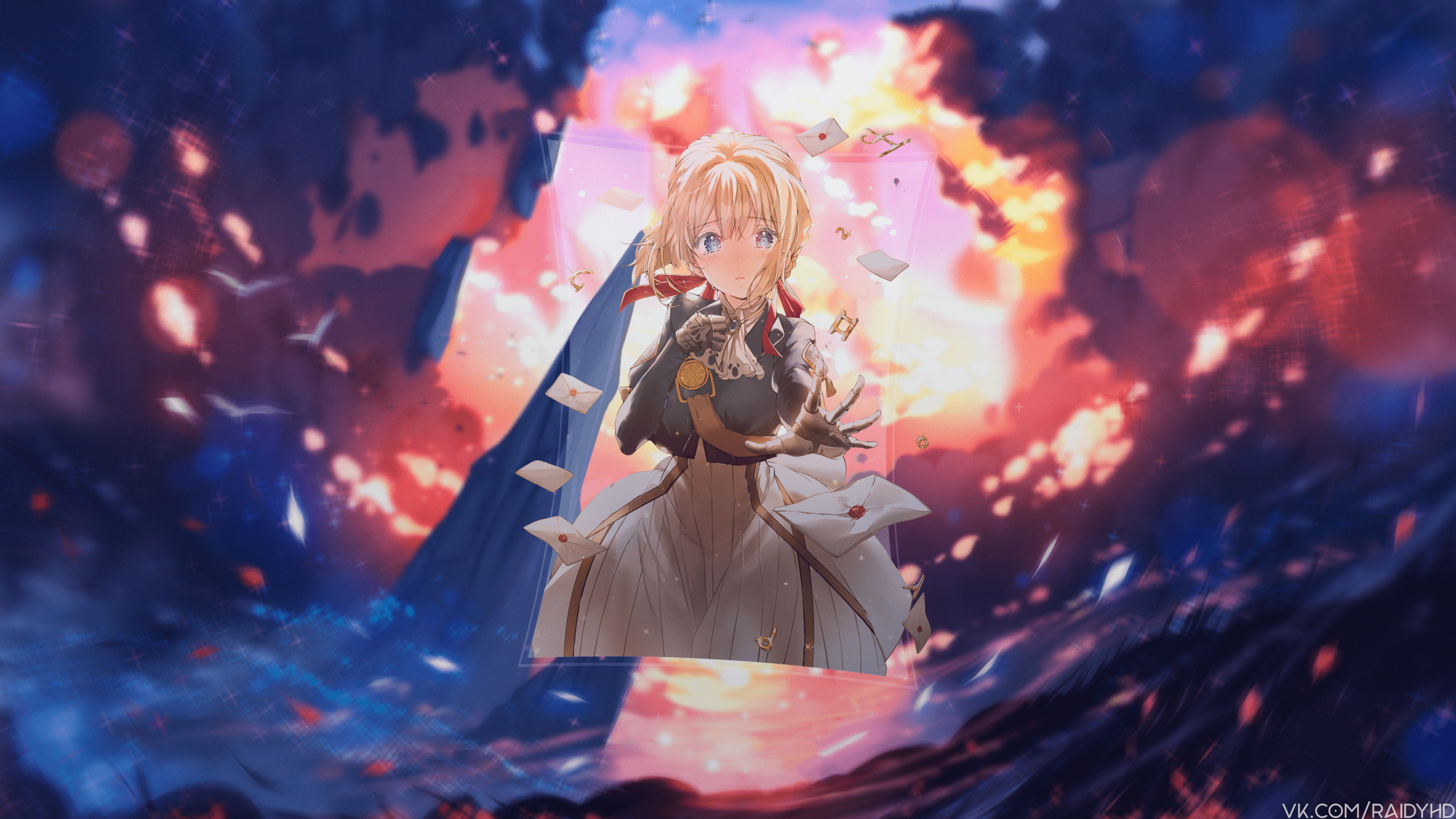 Violet Evergarden Anime Girls Anime Picture In Picture 3840x2160