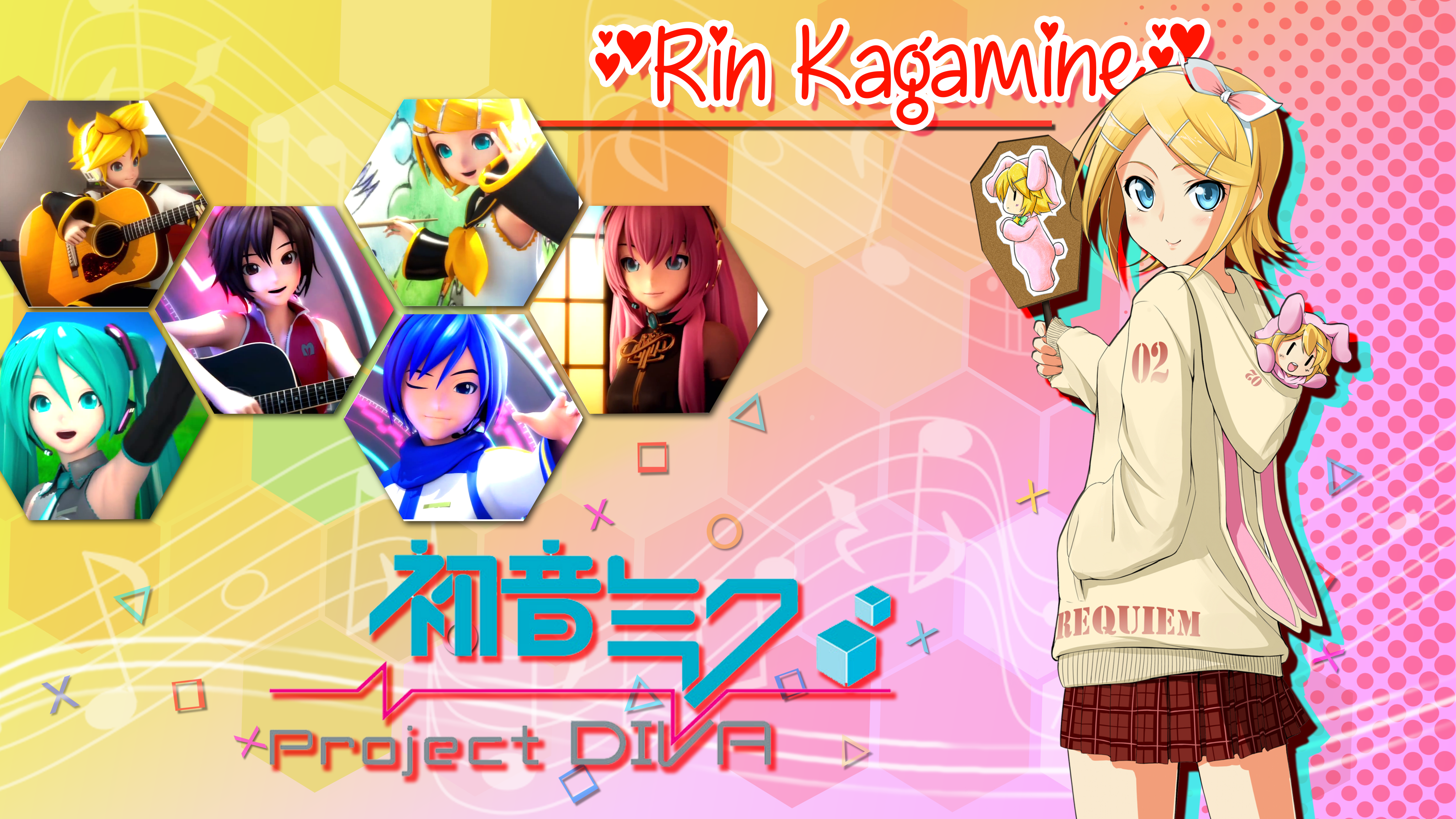 Hatsune Miku Kaito Vocaloid Len Kagamine Luka Megurine Rin Kagamine Vocaloid 4096x2304