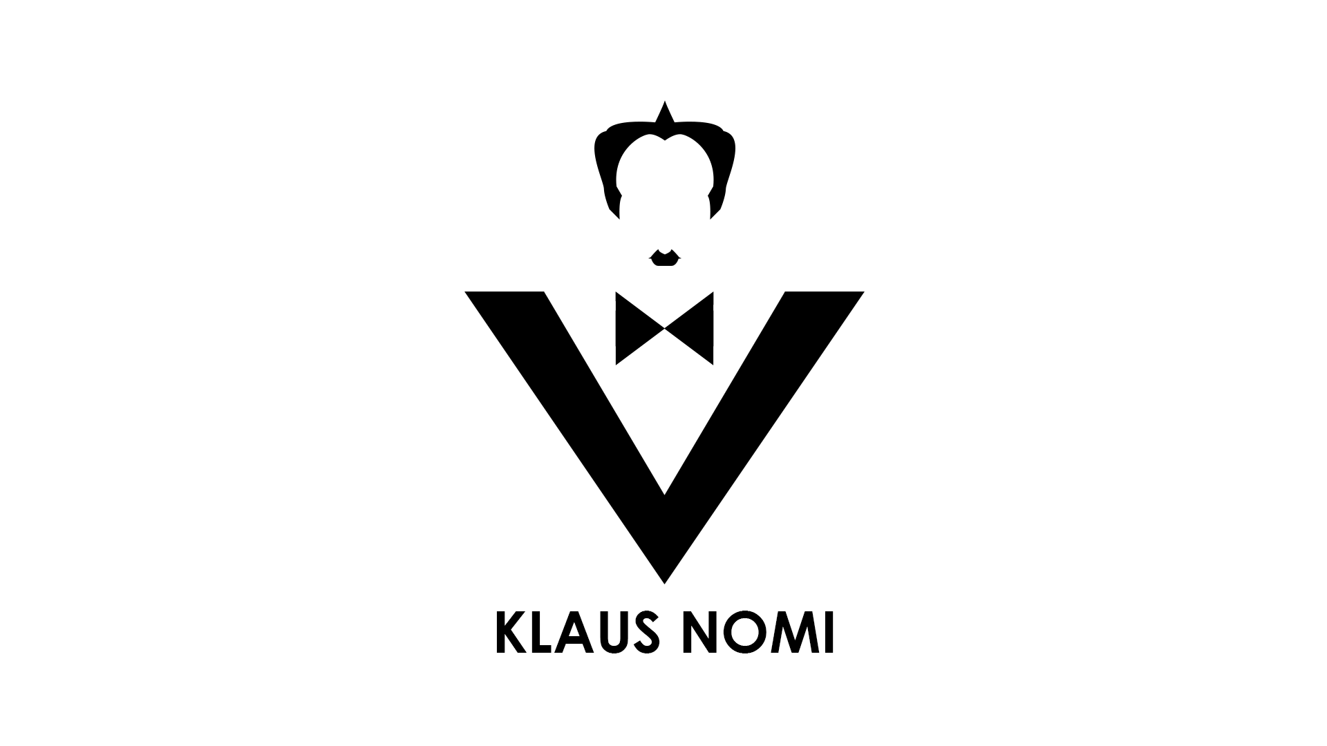 Klaus Nomi Music Opera Dark Logo Gothic Minimalism Simple Background White Background 1920x1080