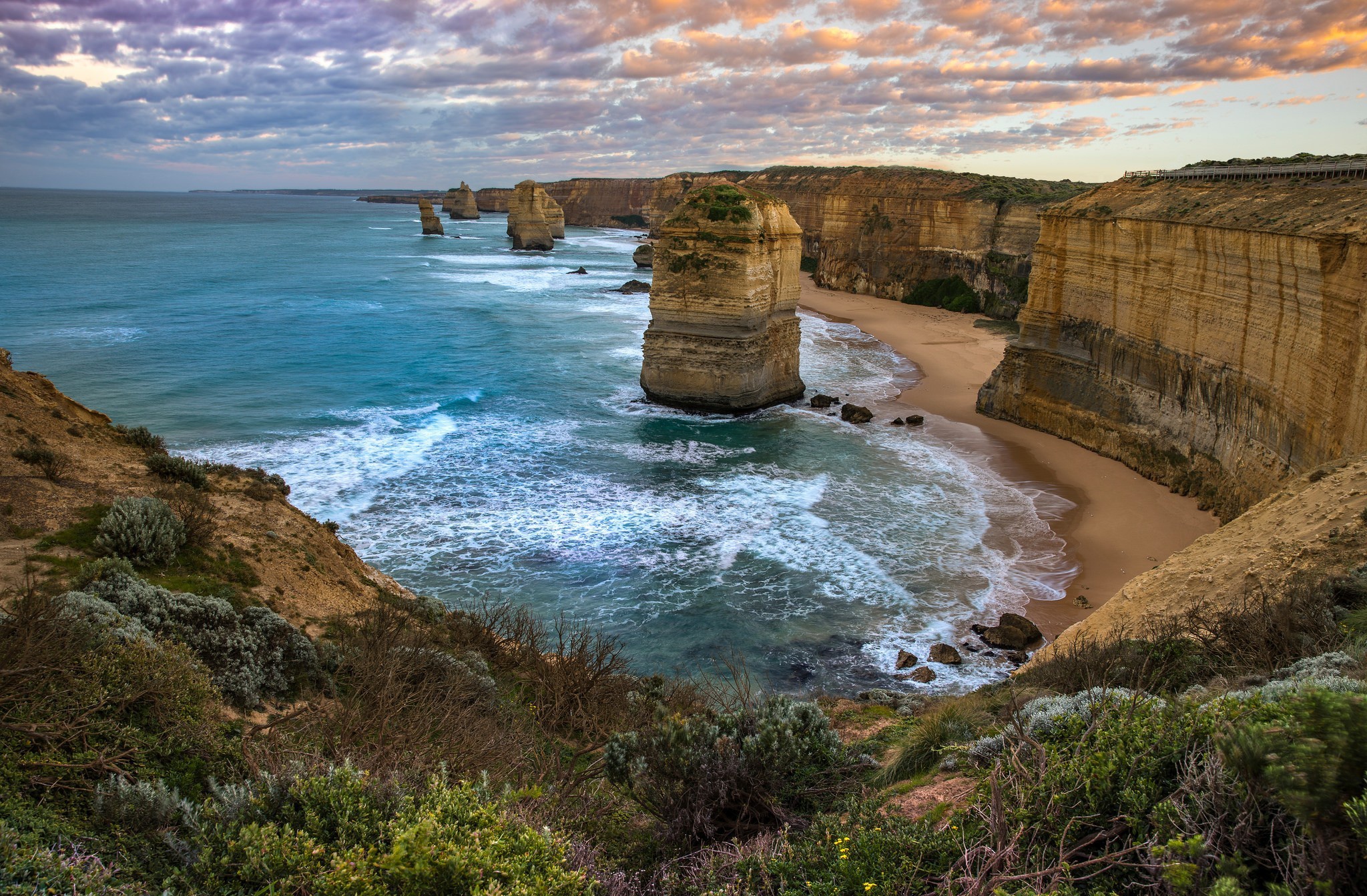 Australia Cliff Coastline Nature Ocean The Twelve Apostles 2048x1343