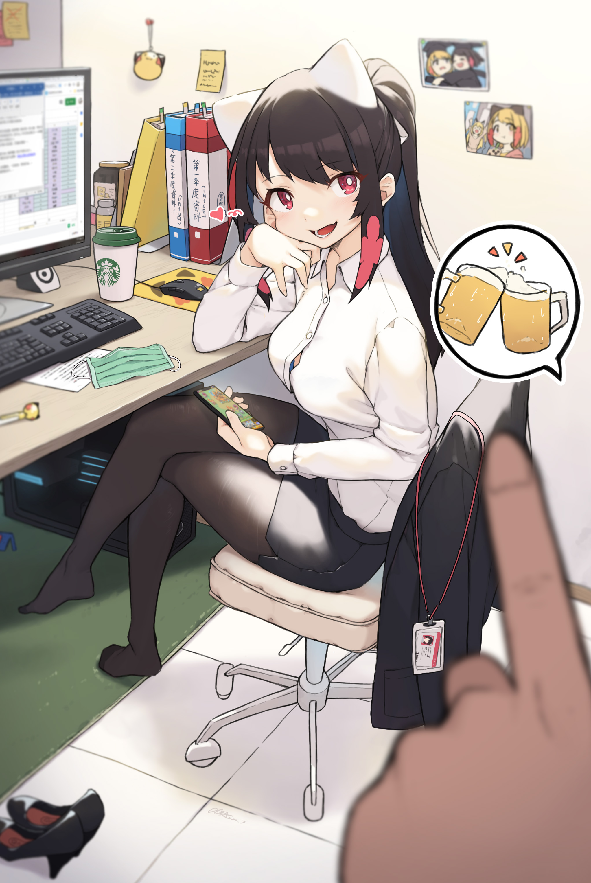 Anime Anime Girls Digital Art Artwork 2D Portrait Display Vertical Office Office Girl Cloba 2043x3052