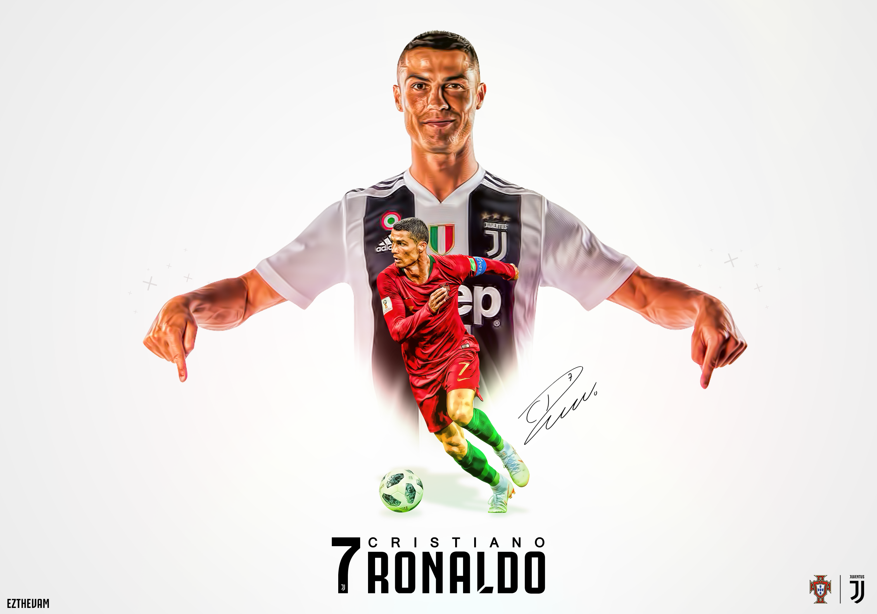 Cristiano Ronaldo Juventus F C Portuguese Soccer 3000x2100