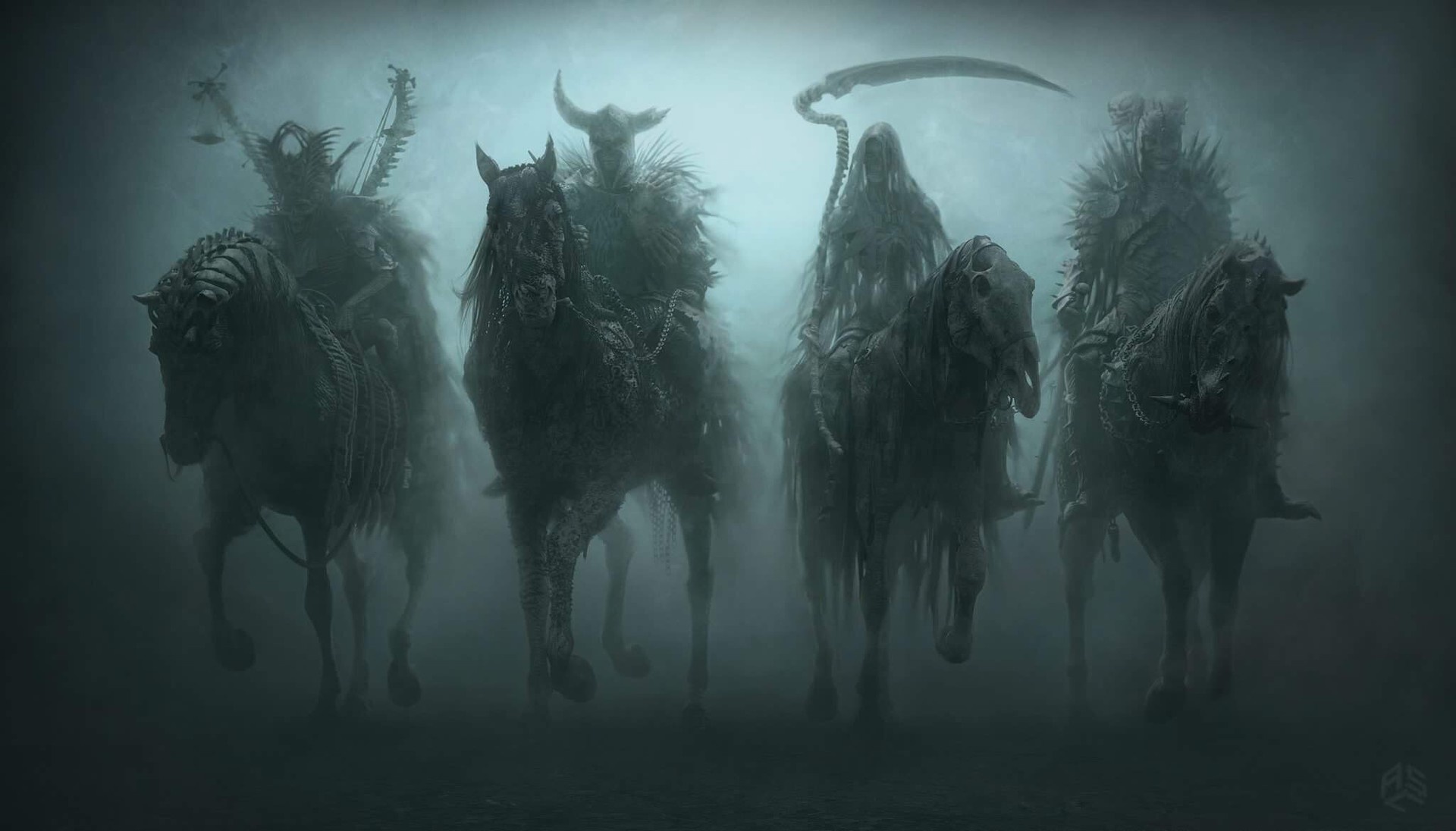 Four Horsemen Of The Apocalypse Horse Warrior 1920x1096